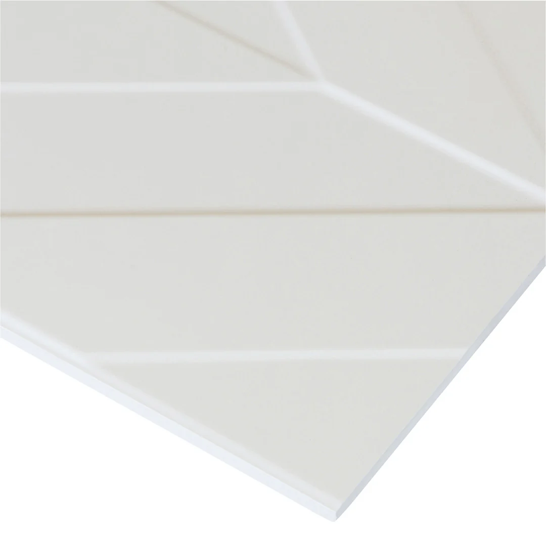 4D Chevron 16X32 White Matte - Image 3