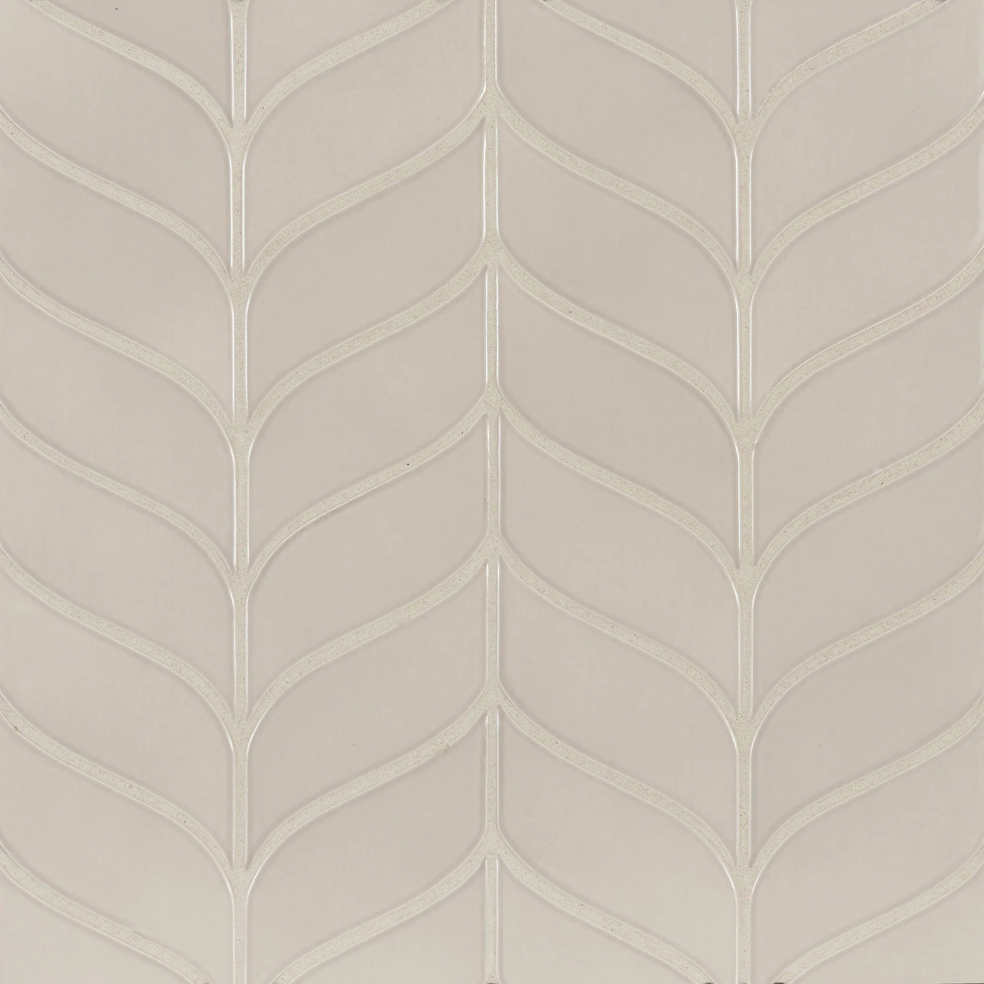 6th Avenue Chevron Mosaic 7-11/16X8-7/8 Fog Gloss