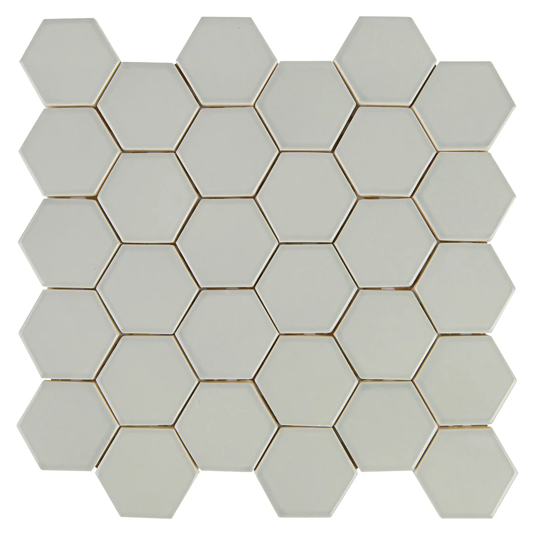 6th Avenue Hexagon Mosaic 10-1/2X11 French Clay Gloss - Image 2