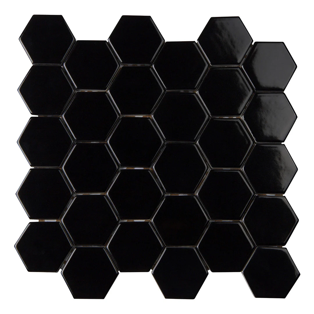 6th Avenue Hexagon Mosaic 10-1/2X11 Ink Gloss