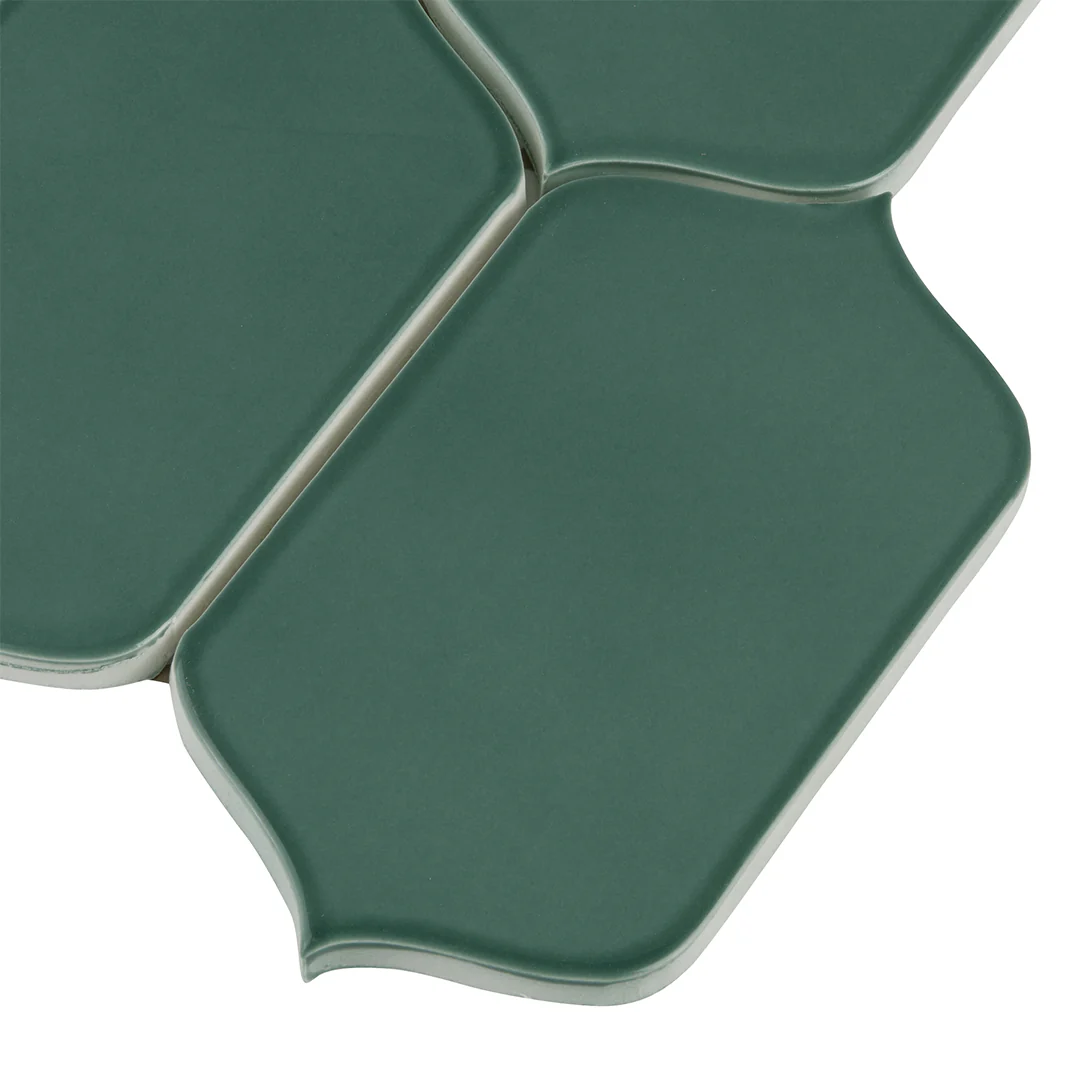 6th Avenue Arabesque Mosaic 10-1/8X10 Jade Green Gloss - Image 3