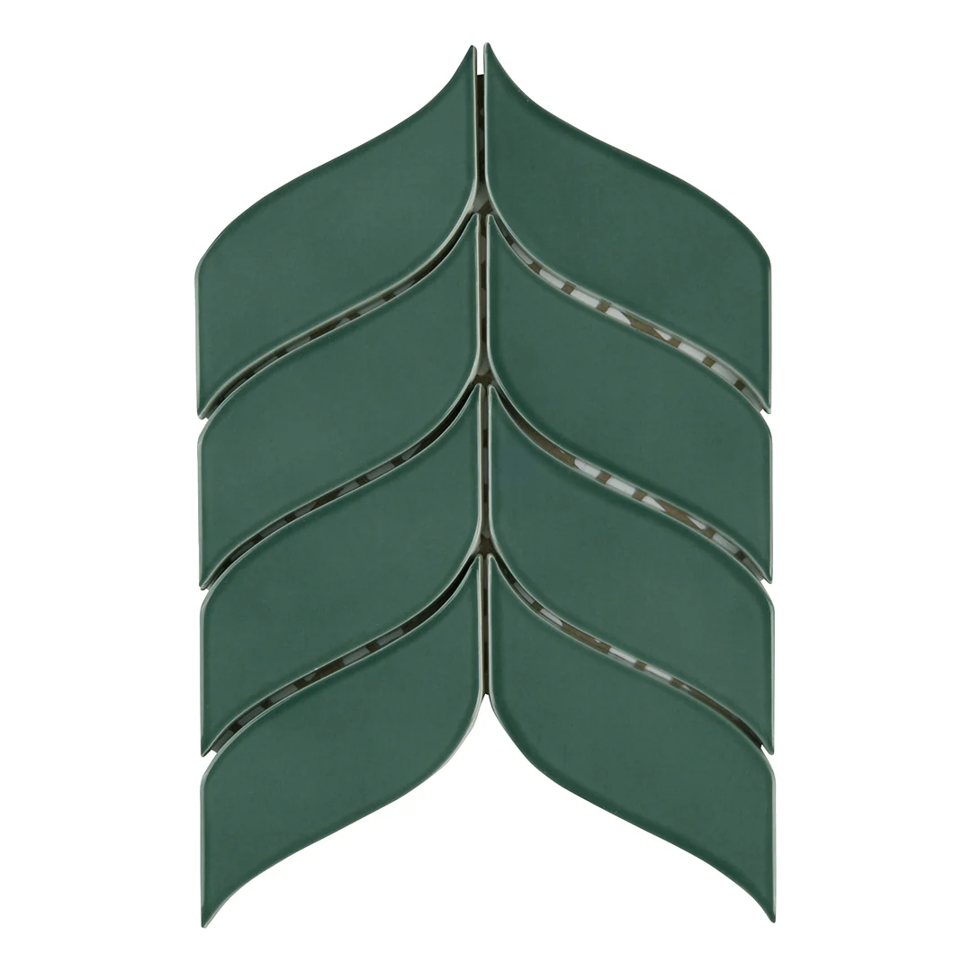 6th Avenue Mosaic 7-11/16X8-7/8 Jade Green Gloss - Image 2