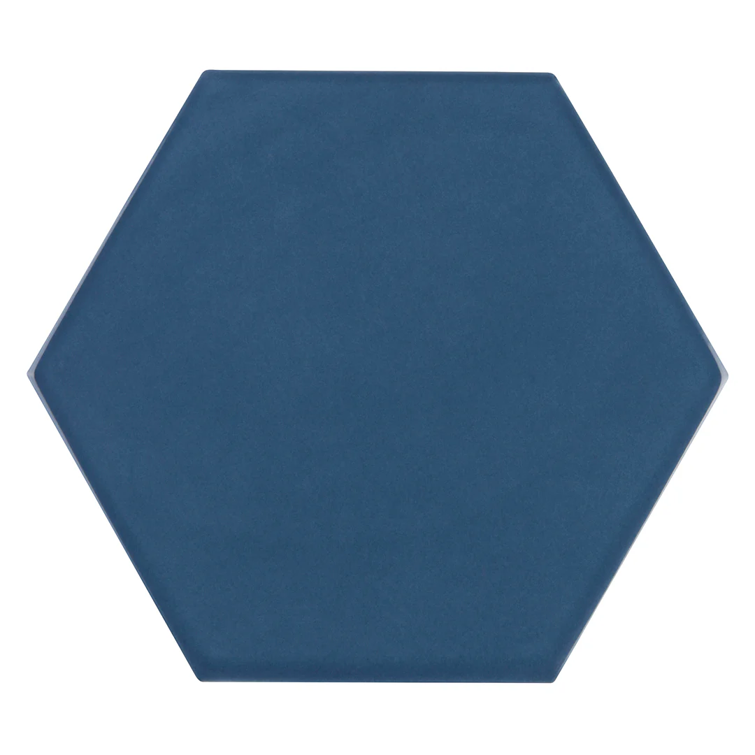 6th Avenue Hexagon 4-1/2X5-3/8 Marlin Blue Gloss - Image 2
