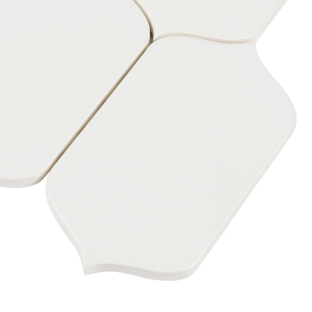 6th Avenue Arabesque Mosaic 10-1/8X10 White Gloss - Image 3
