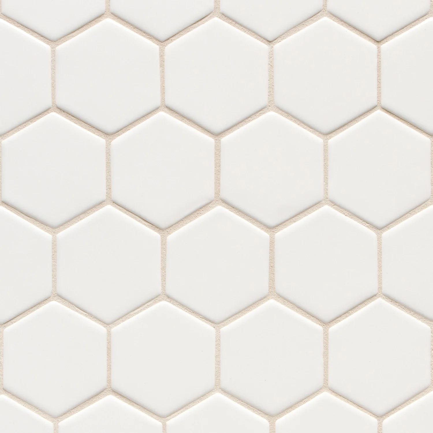 6th Avenue Hexagon Mosaic 10-1/2X11 White Gloss