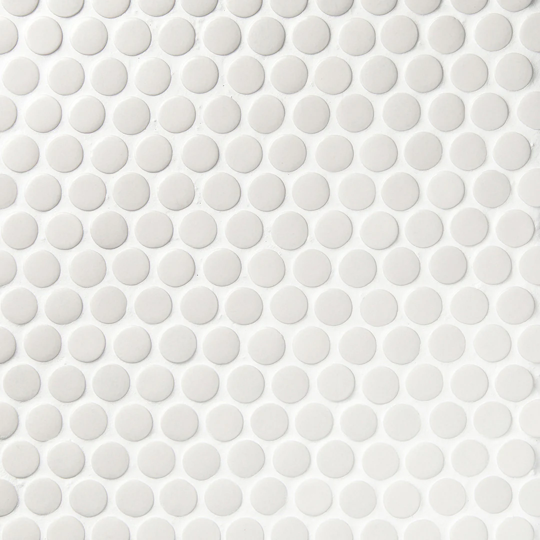 6th Avenue Circle Mosaic 12X12 White Gloss