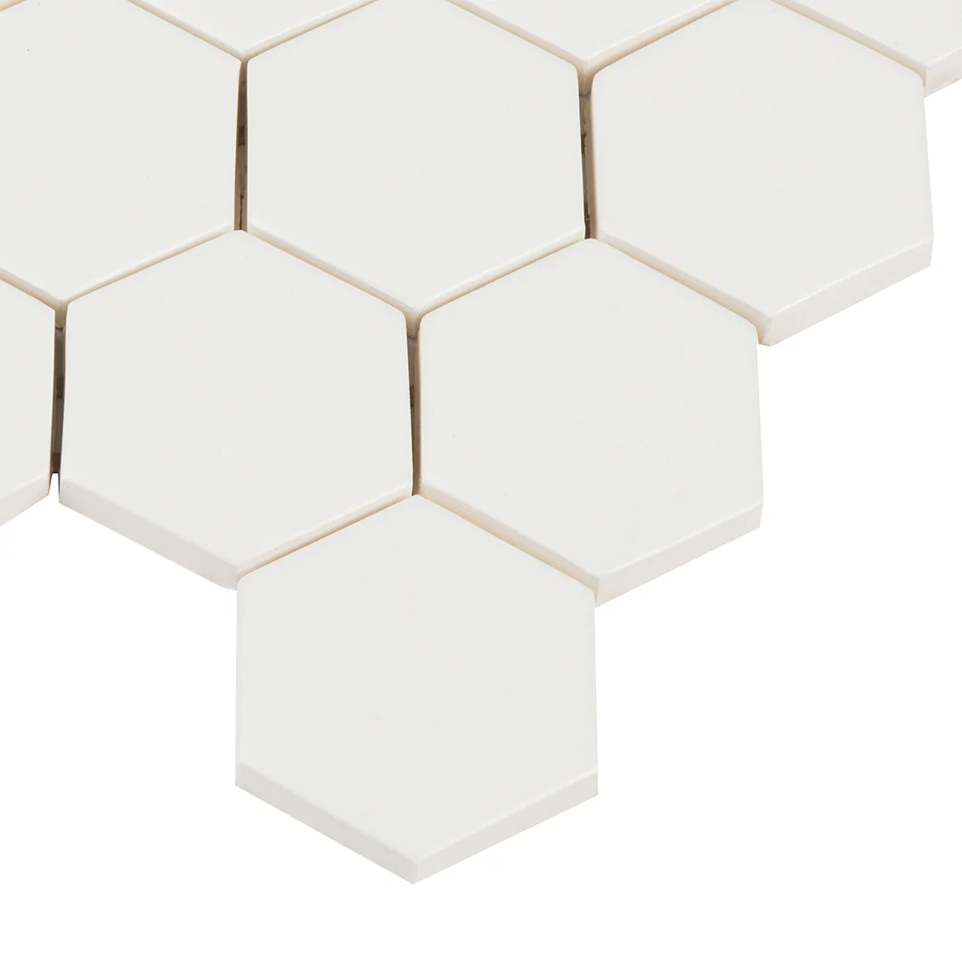 6th Avenue Hexagon Mosaic 10-1/2X11 White Matte - Image 3