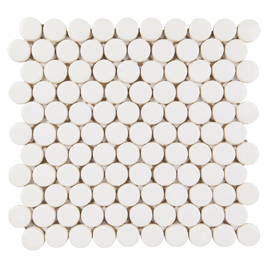 6th Avenue Circle Mosaic 12X12 White Matte - Image 2