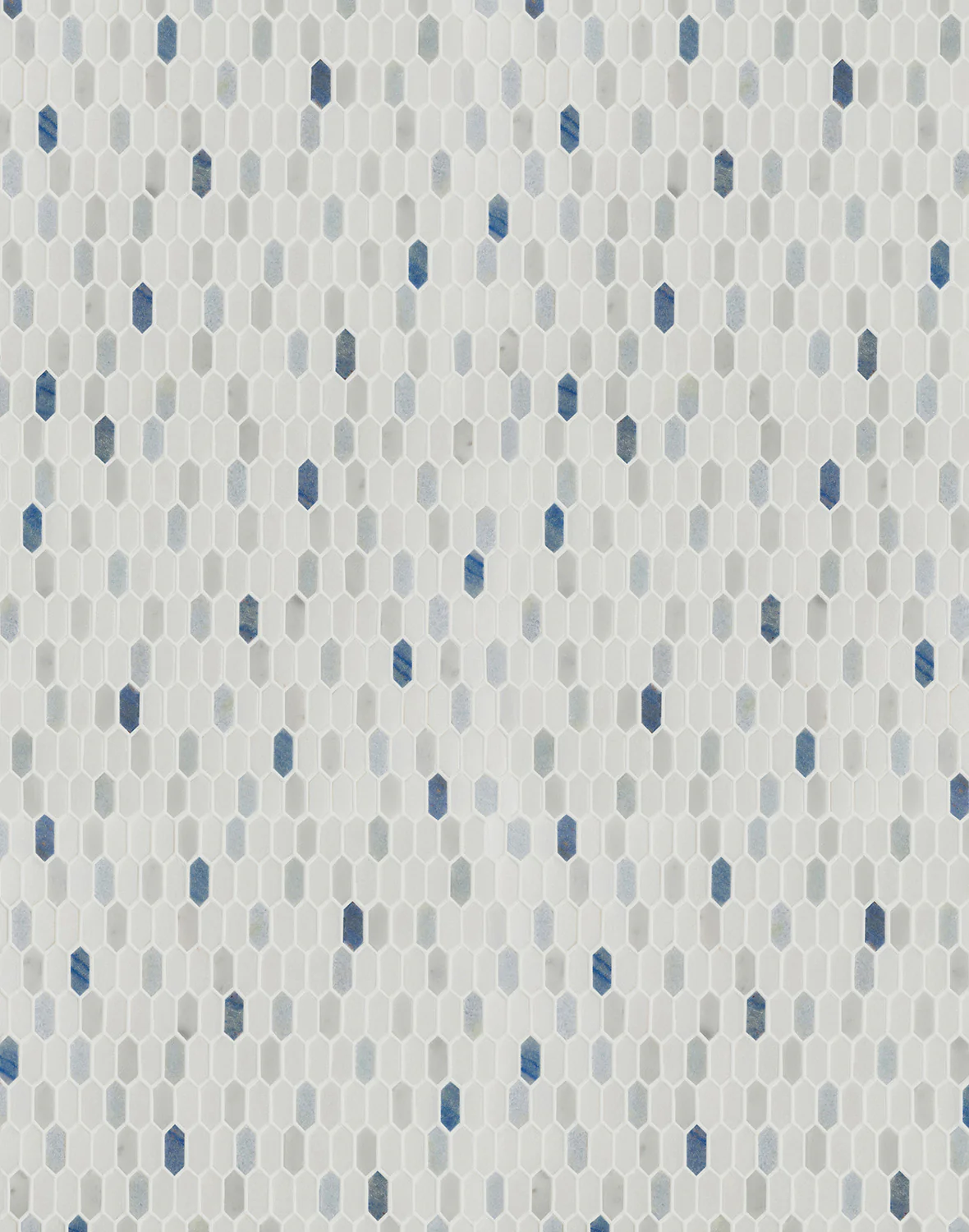 Accent Bleu Picket Mosaic 11X12 Multi-Color Polished