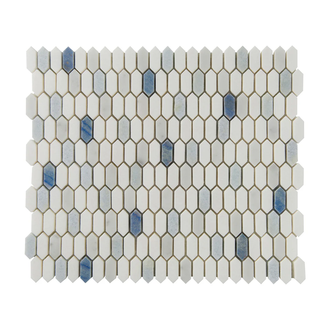 Accent Bleu Picket Mosaic 11X12 Multi-Color Polished - Image 3