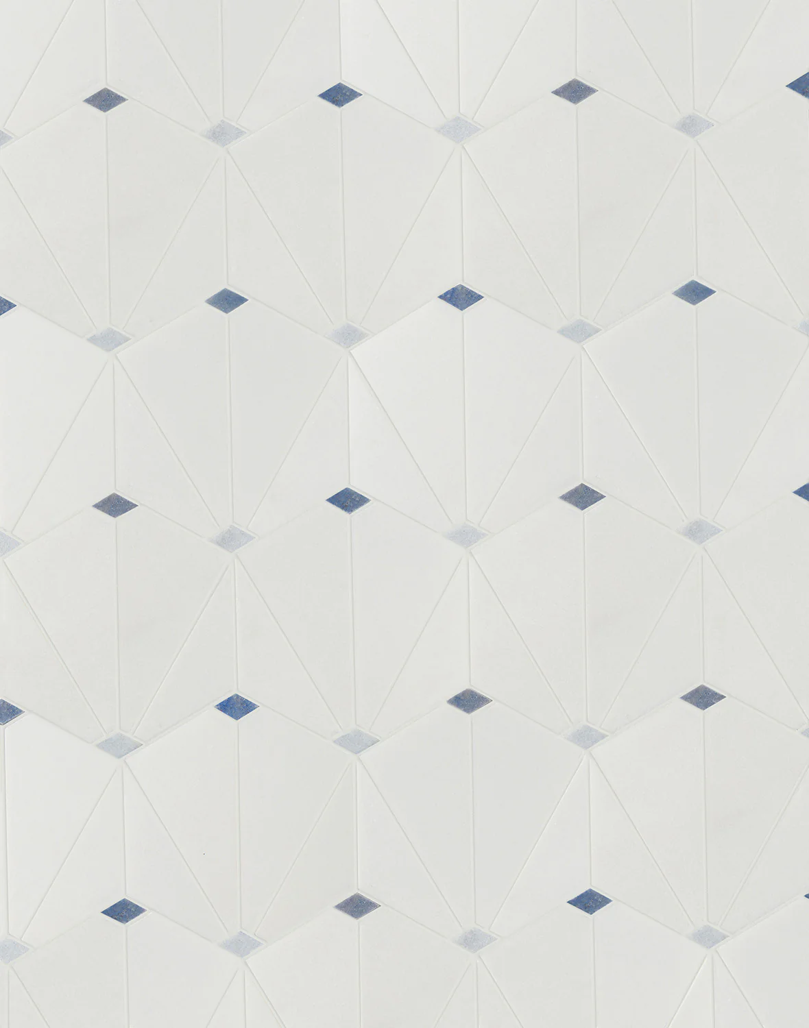 Accent Bleu Mosaic 12X14 Multi-Color Polished