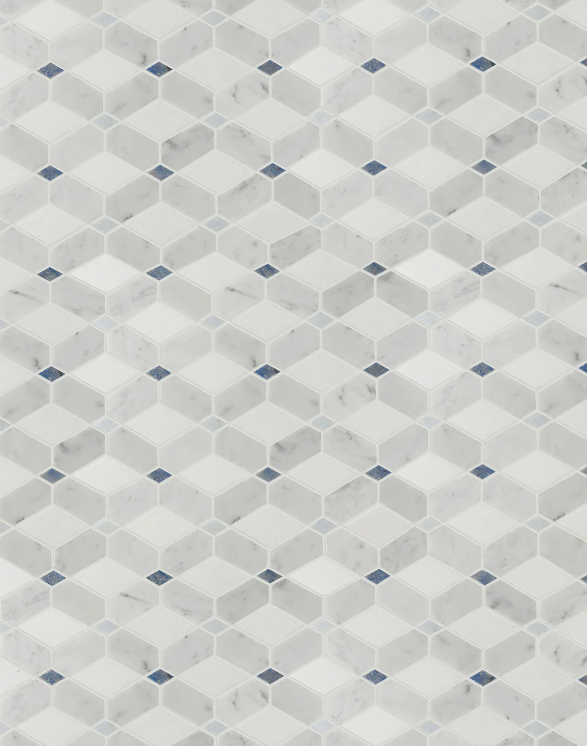 Accent Bleu Mosaic 13X14 Multi-Color Polished