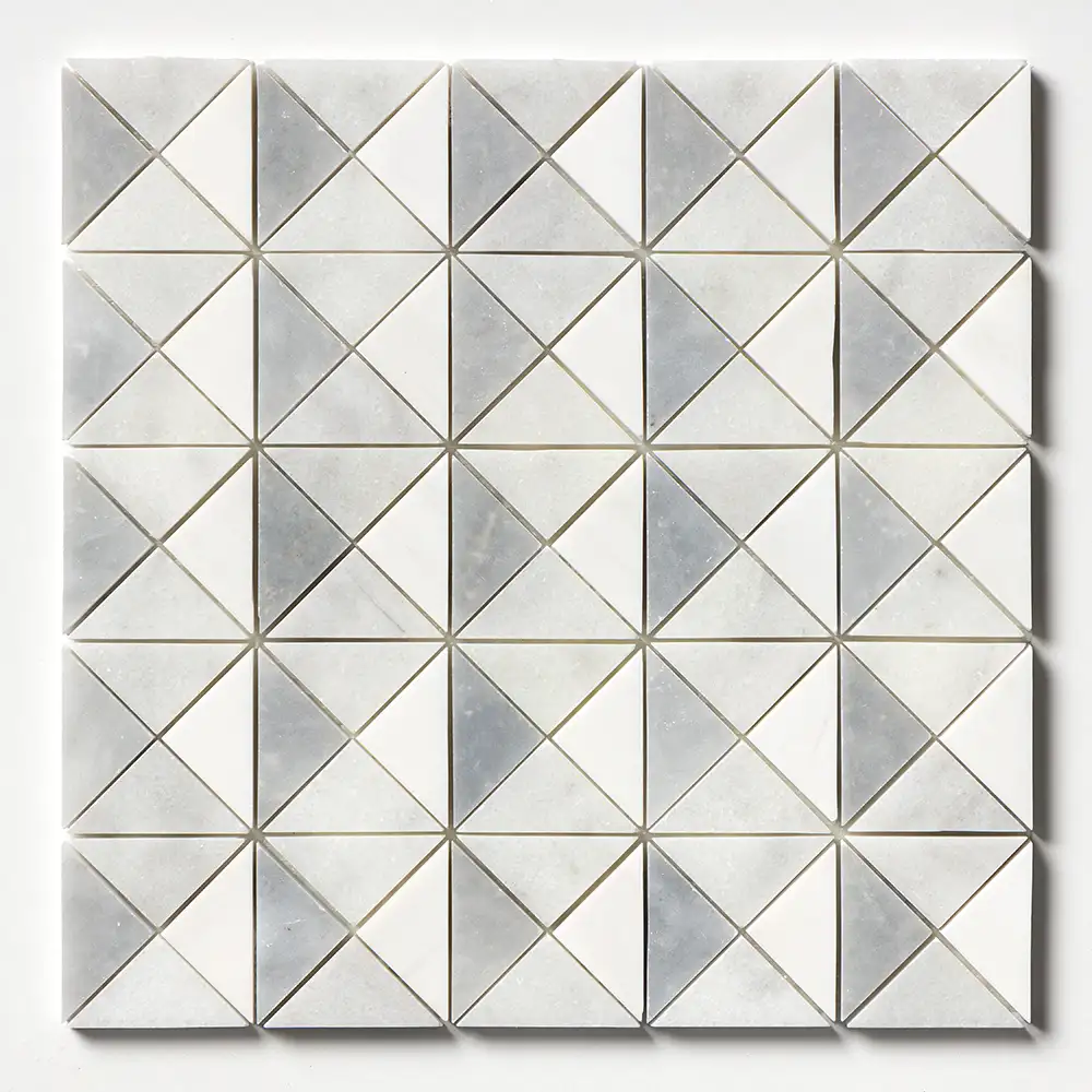 Allure Light Devon Mosaic 12.5X12.5 Snow White Allure Glacier Multi Finish - Image 3