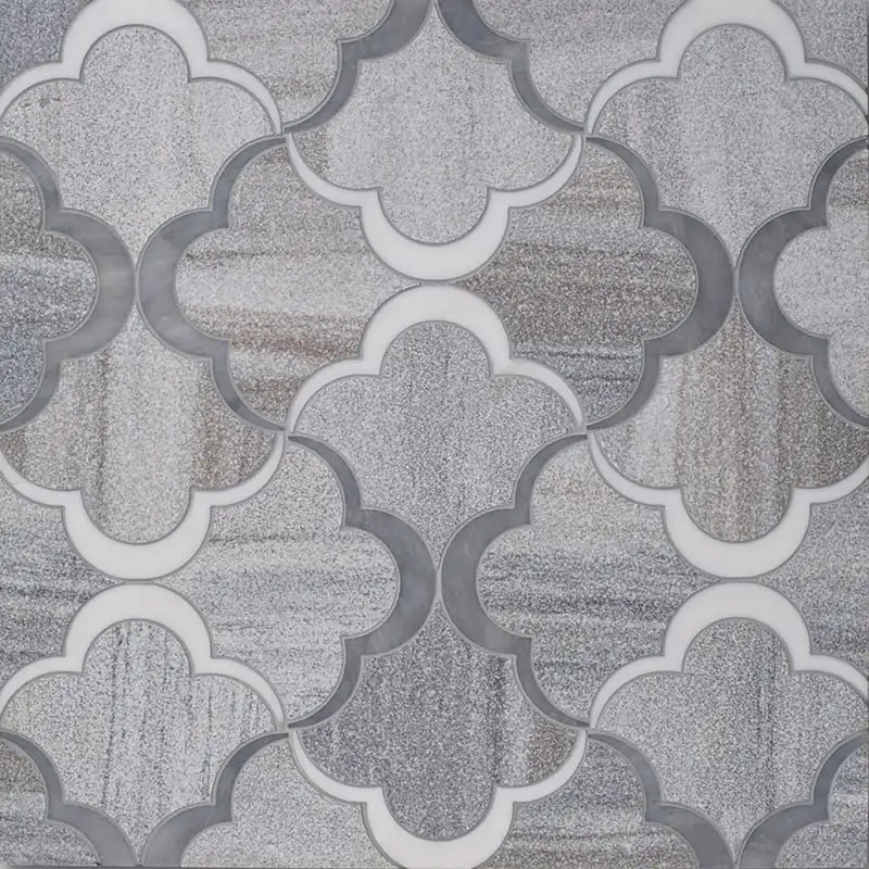 Allure Light Nuage Mosaic 8-5/8X17.25 Snow White Allure Skyline Multi Finish