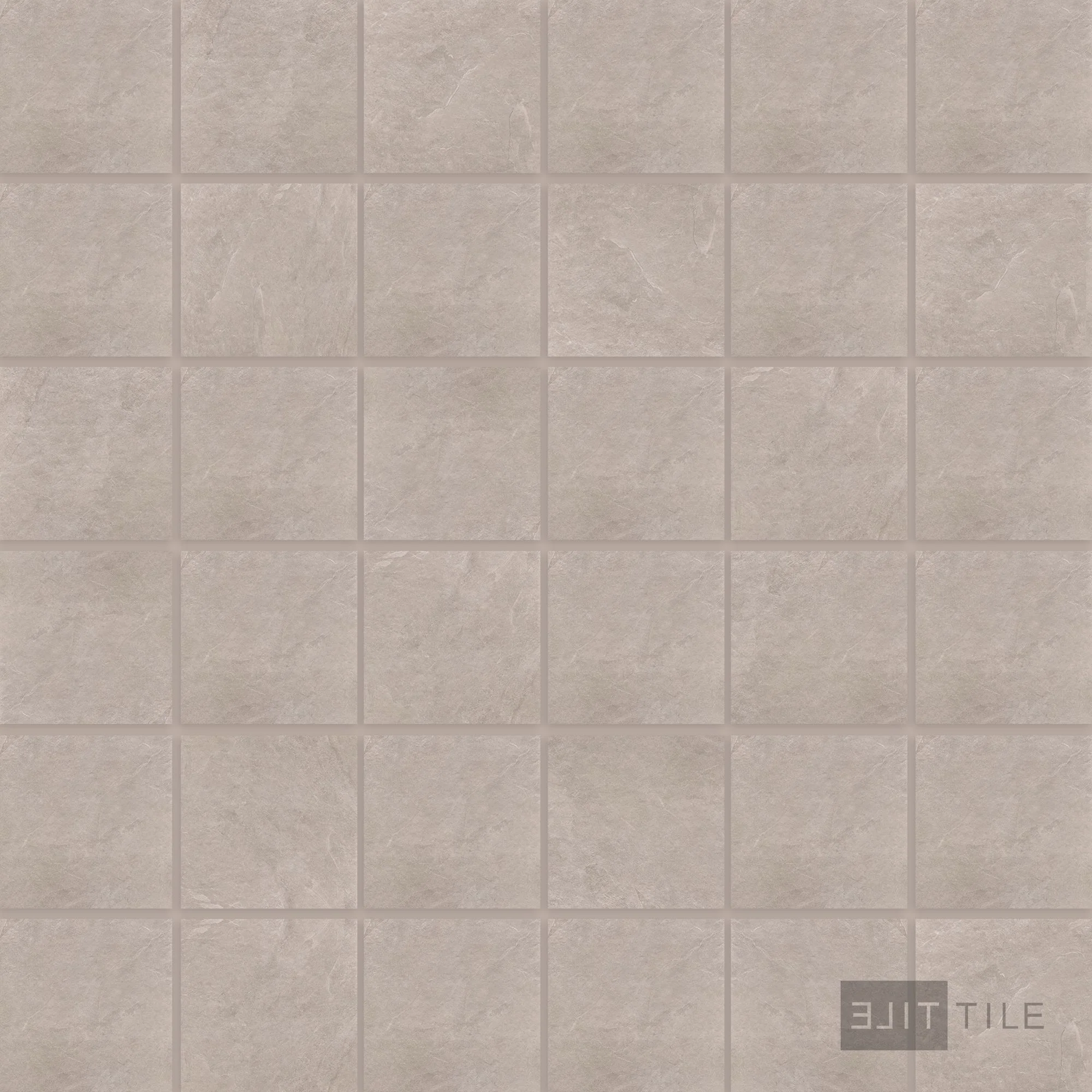 Ash 2X2 Square Porcelain Mosaic 12X12 Beige Matte