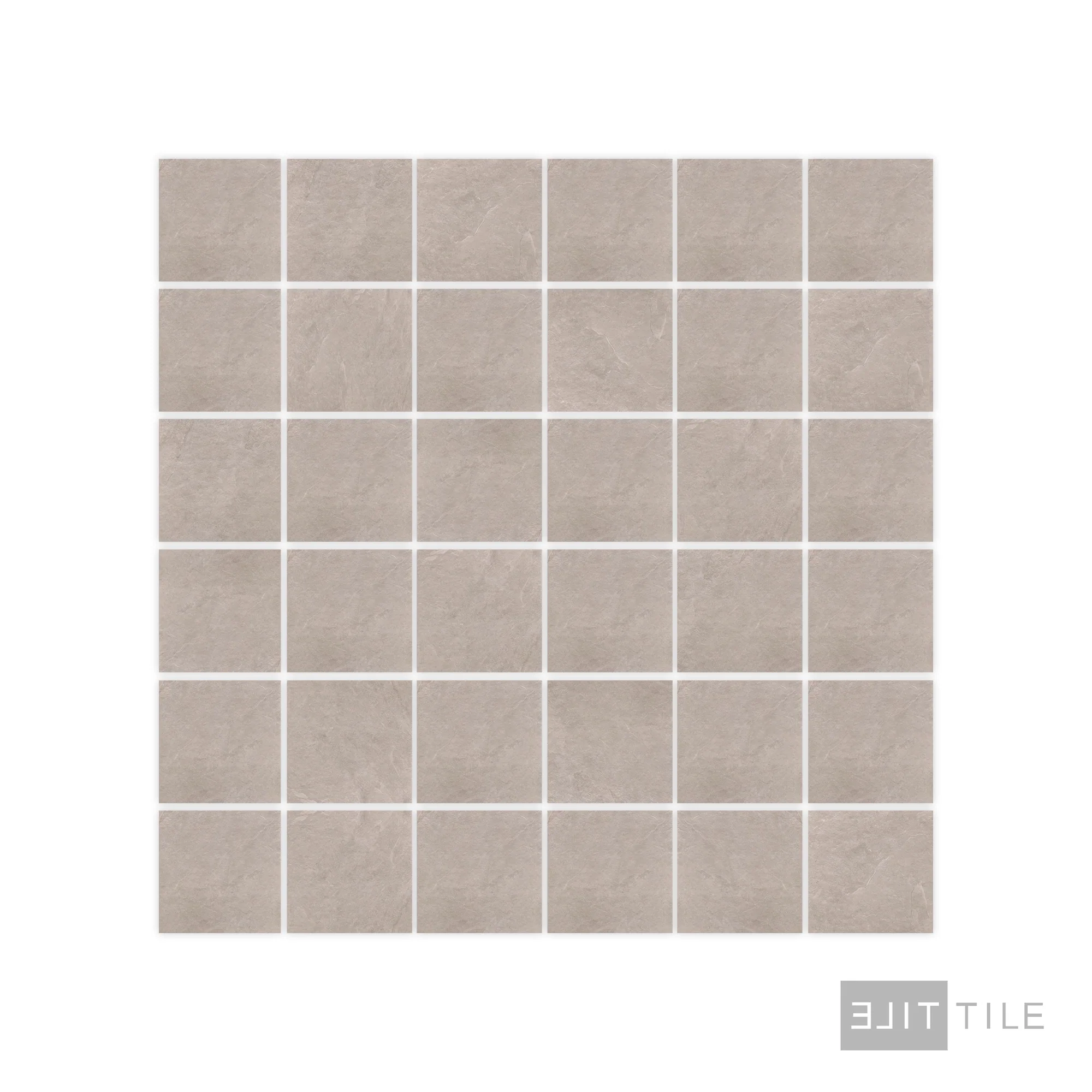 Ash 2X2 Square Porcelain Mosaic 12X12 Beige Matte - Image 2