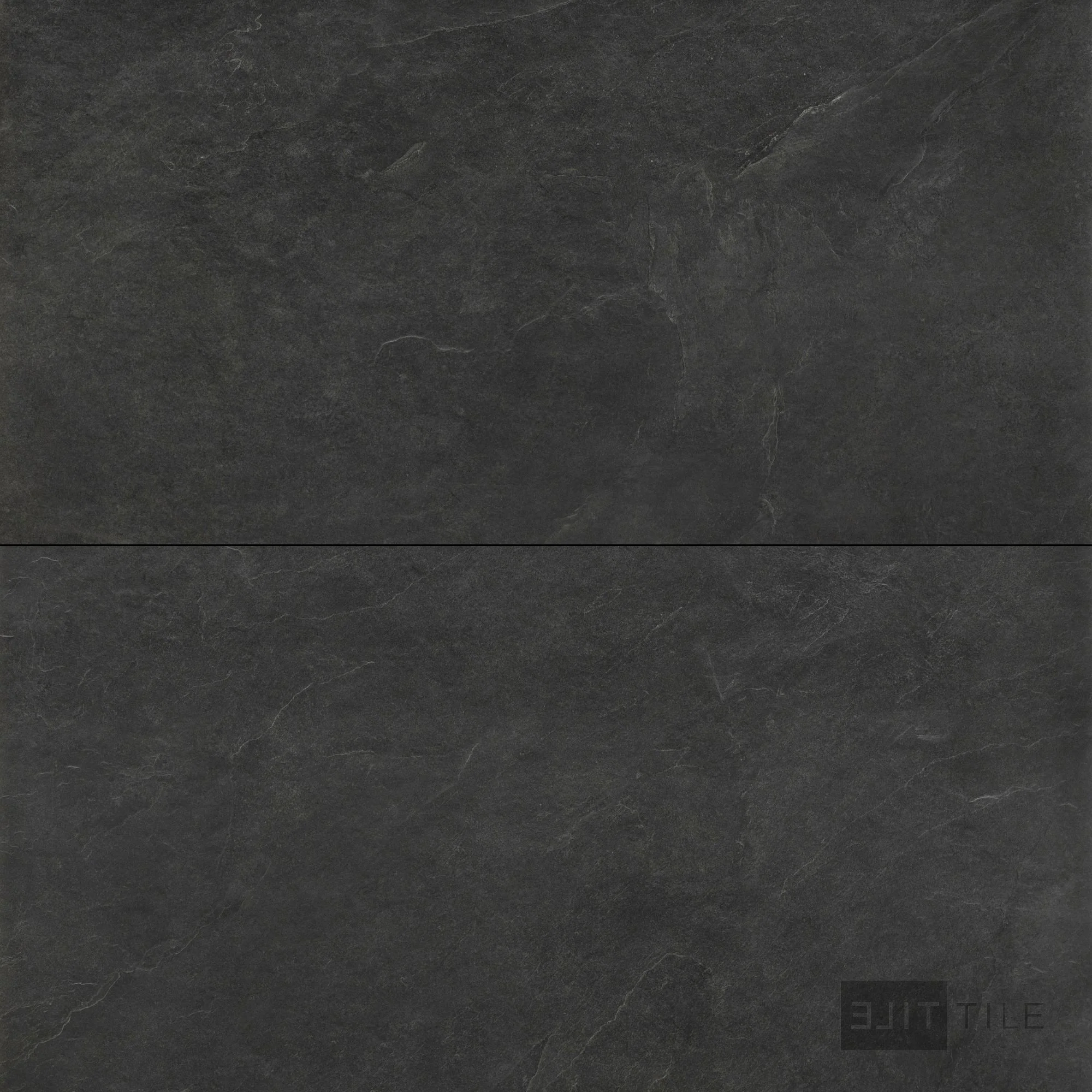 Ash Porcelain Large Format Field Tile 24X48 Black Matte