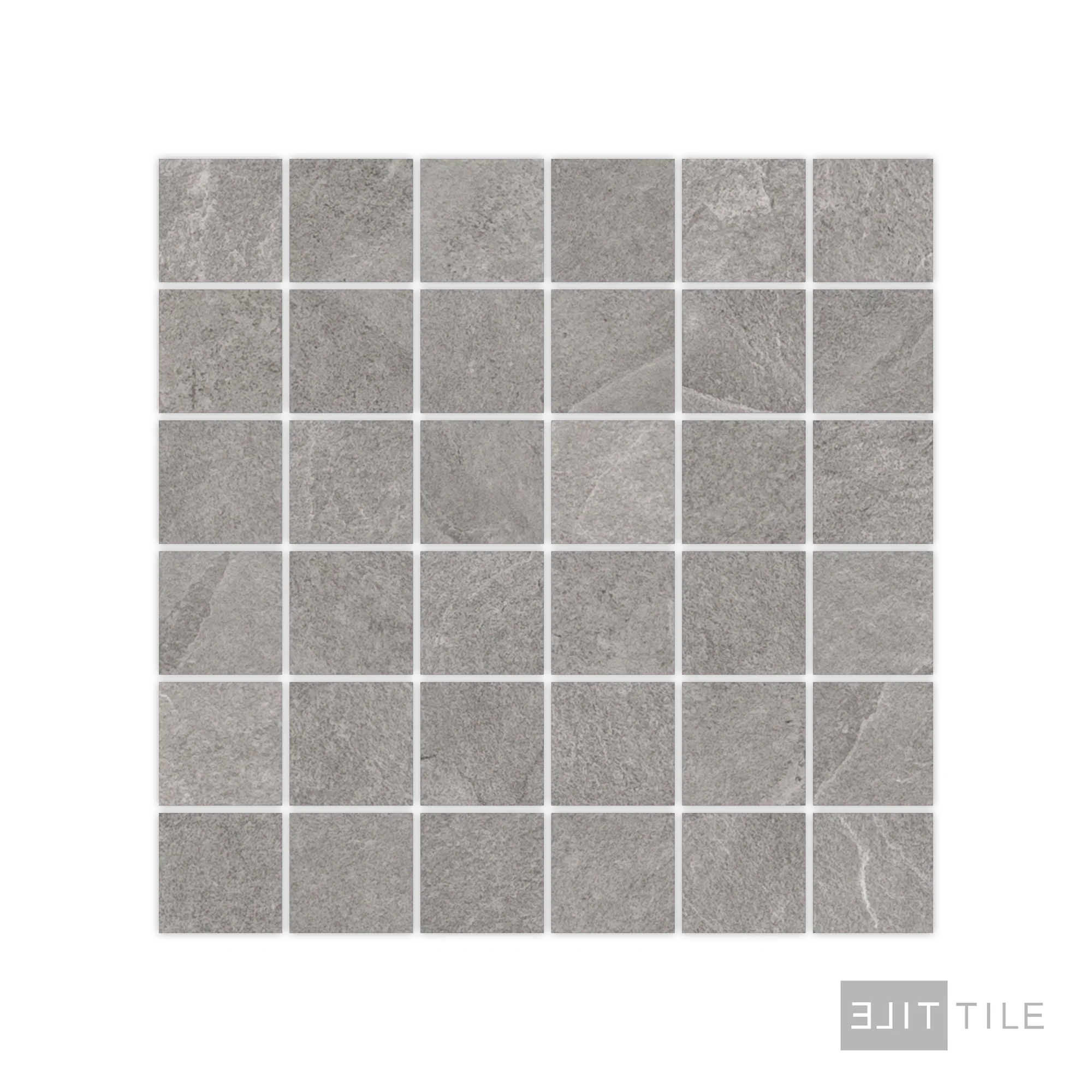 Ash 2X2 Square Porcelain Mosaic 12X12 Silver Matte - Image 2