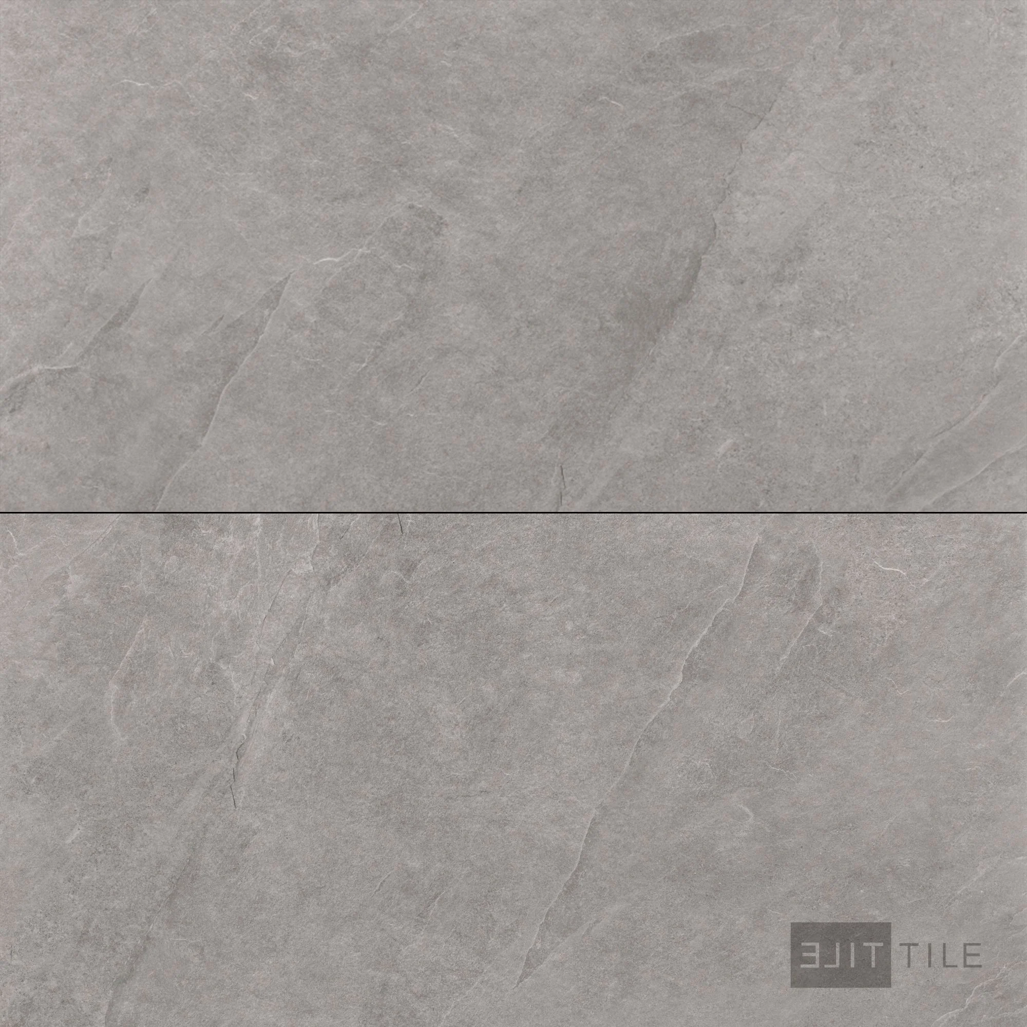 Ash Porcelain Large Format Field Tile 24X48 Silver Matte