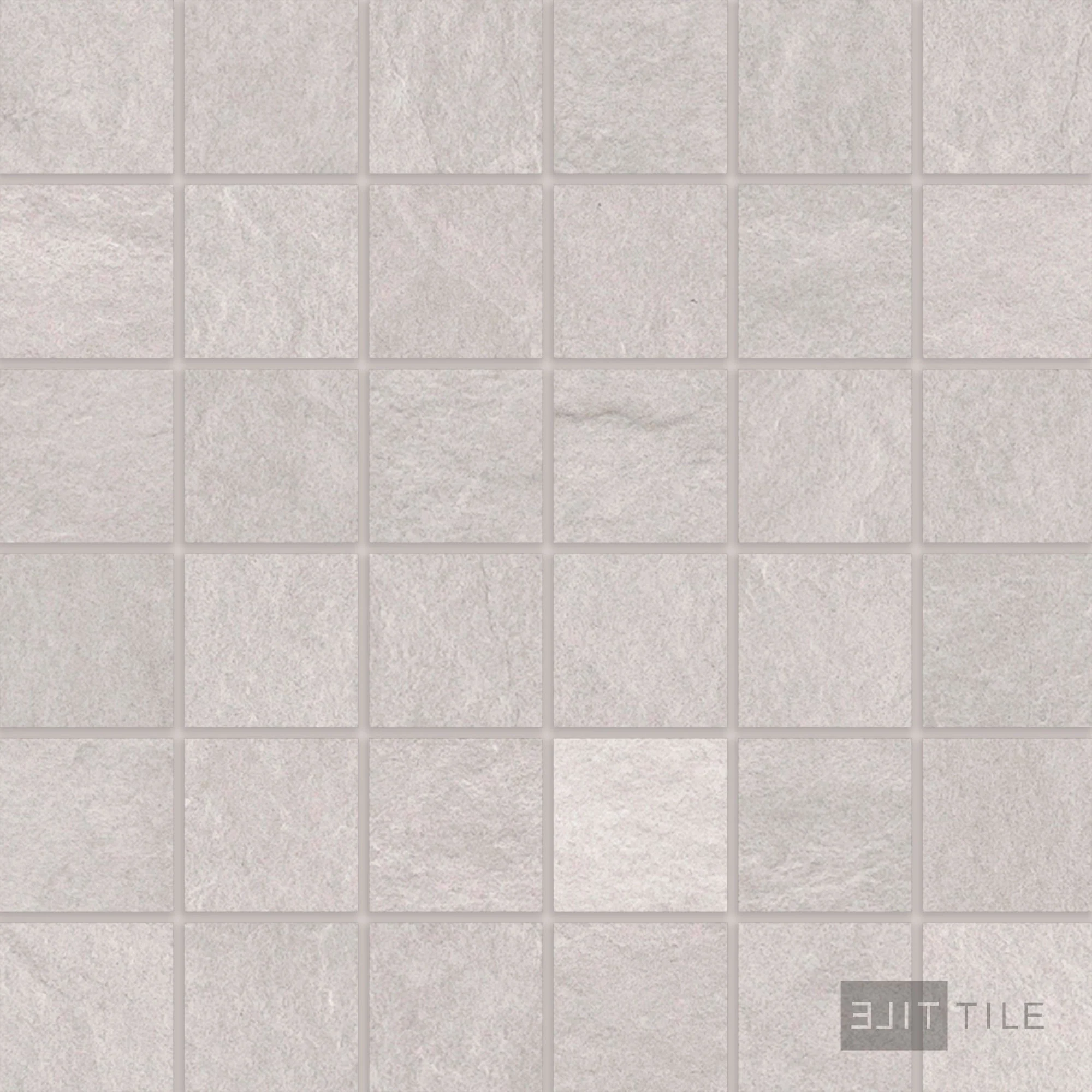 Ash 2X2 Square Porcelain Mosaic 12X12 White Matte