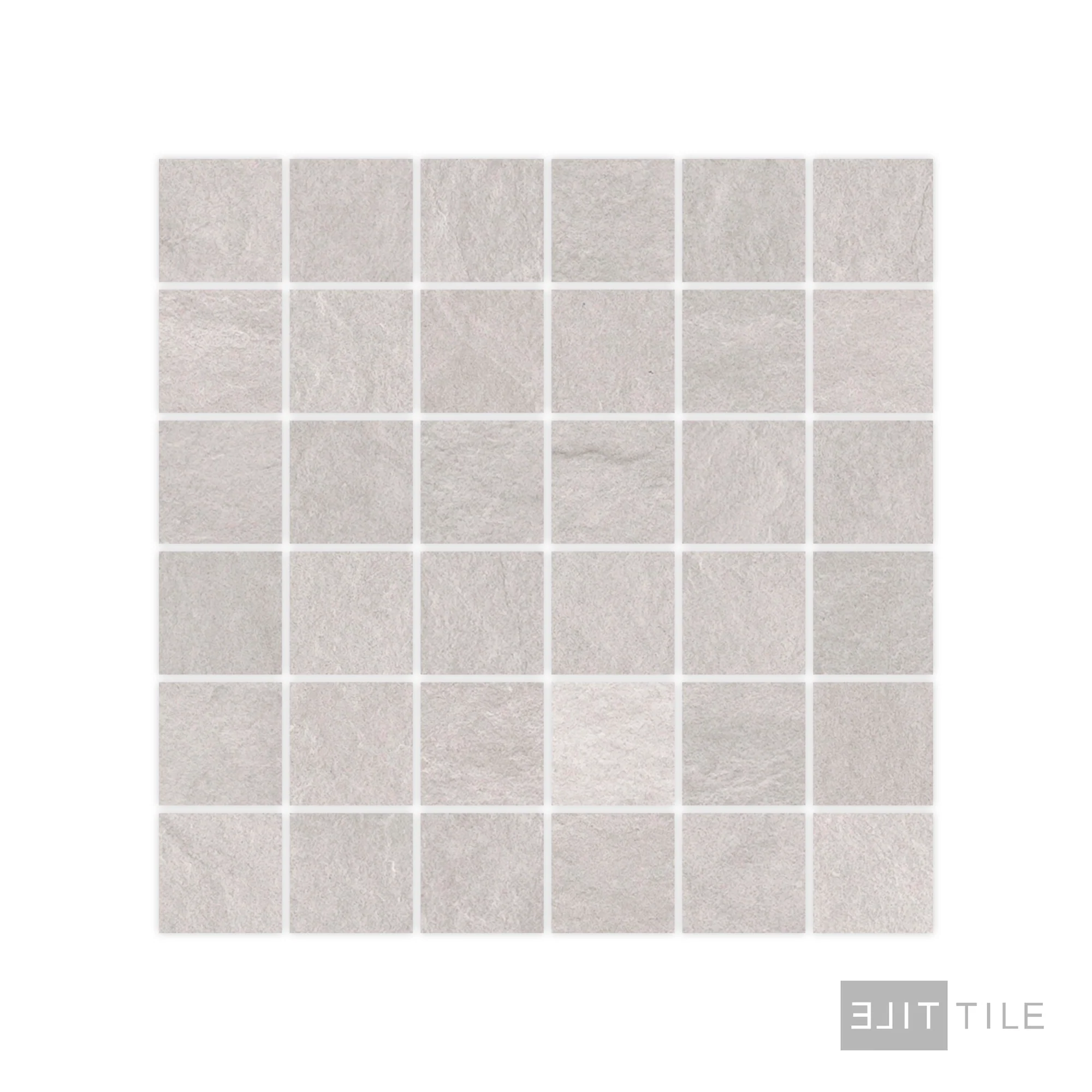Ash 2X2 Square Porcelain Mosaic 12X12 White Matte - Image 2