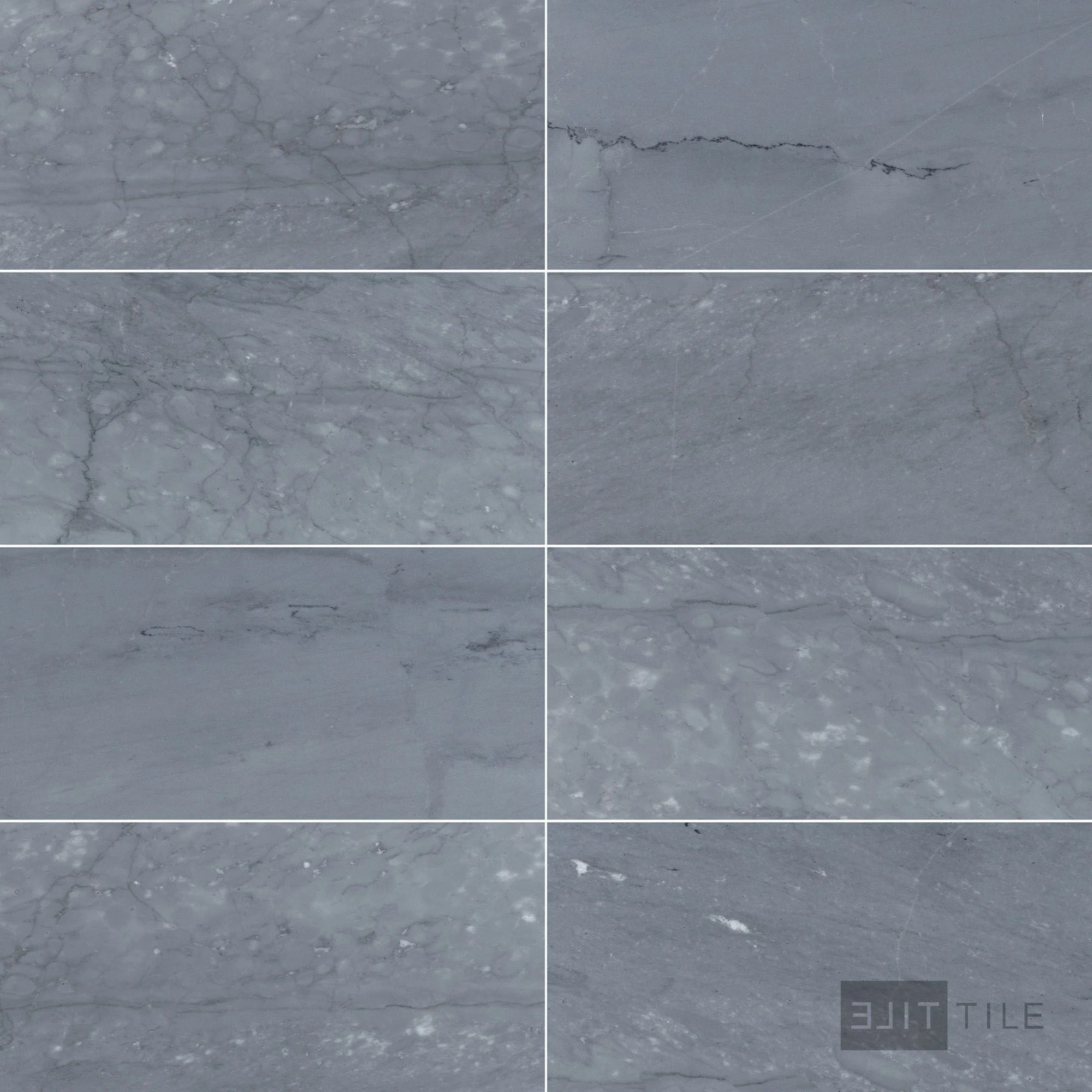Bardiglio Imperiale Bluish Grey 12X24 Honed Marble