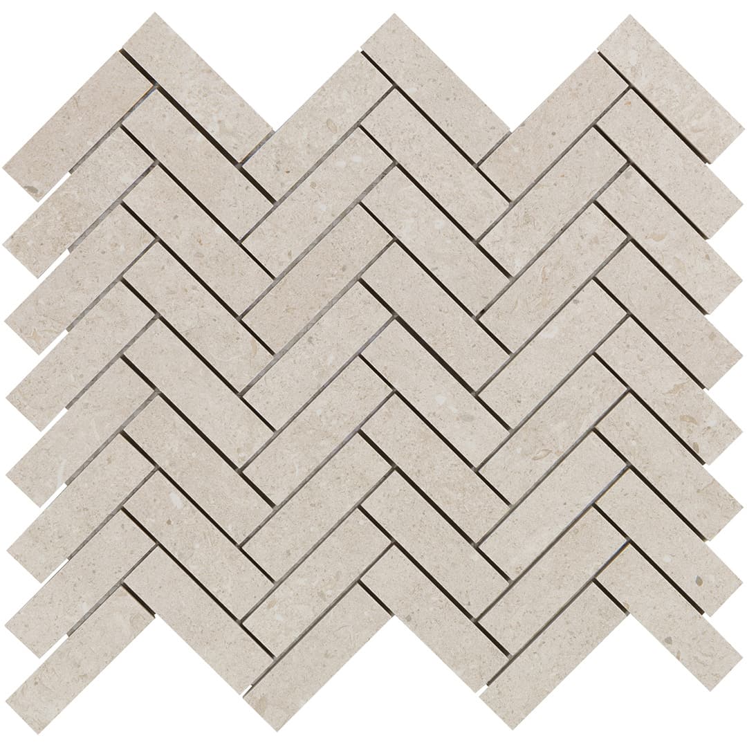 Bera&Beren Herringbone Mosaic 13.1063X13.55 Light Grey Natural - Image 3