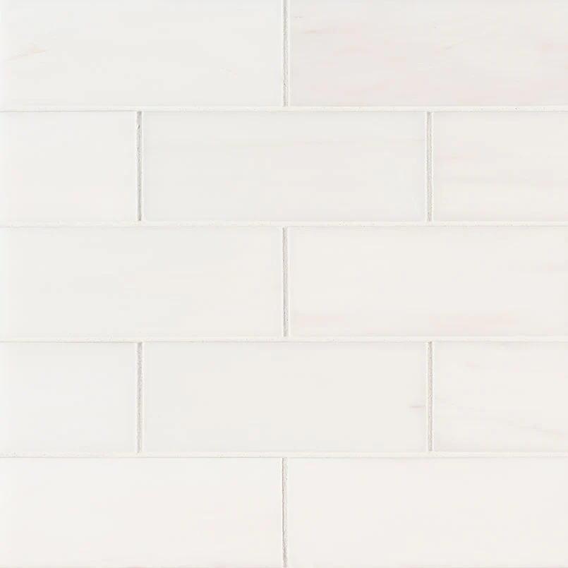 Bianco Dolomite Marble Field Tile 3X6 Polished