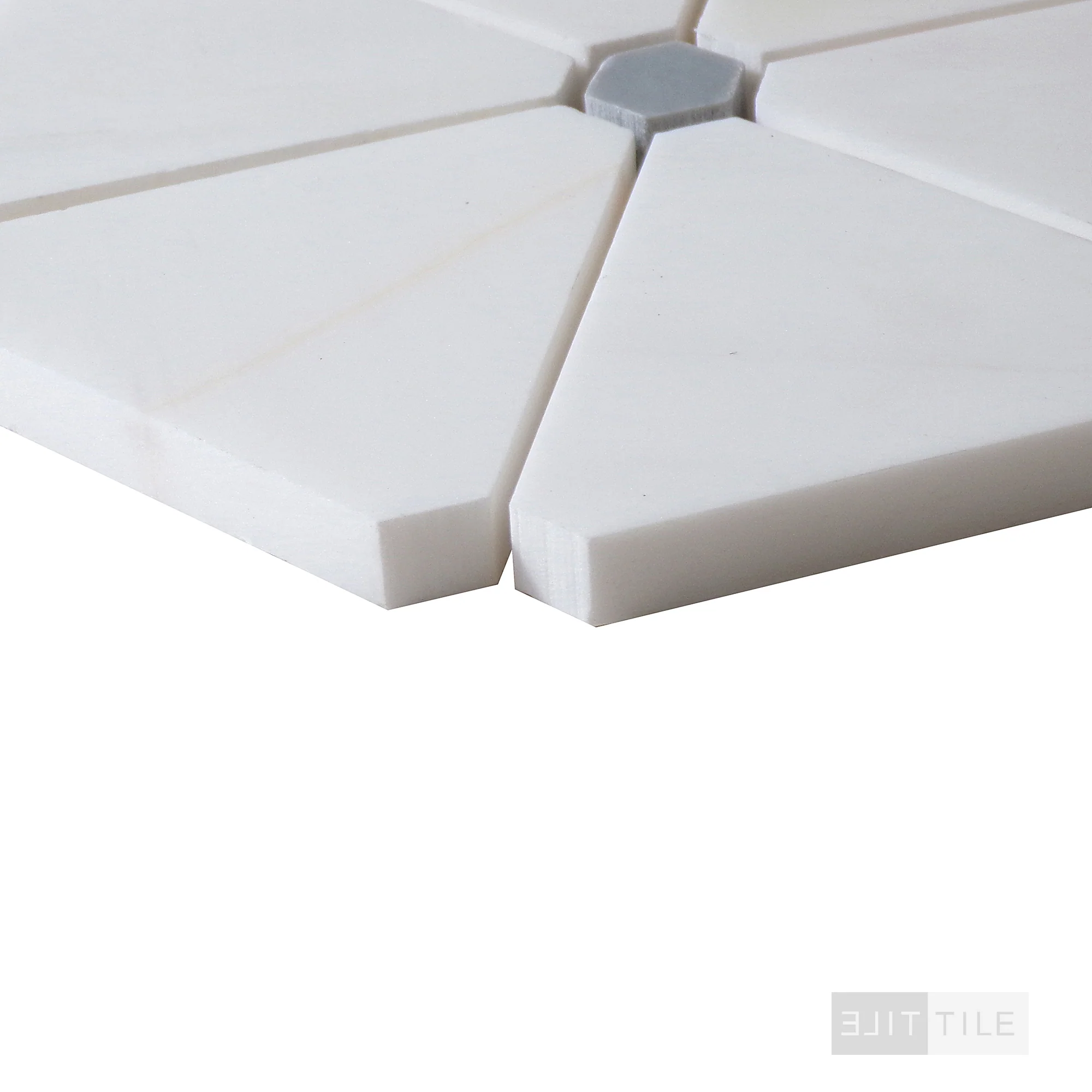 Bianco Dolomite Mosaics Pinwheel Marble Mosaic Misc. 0 Polished - Image 4