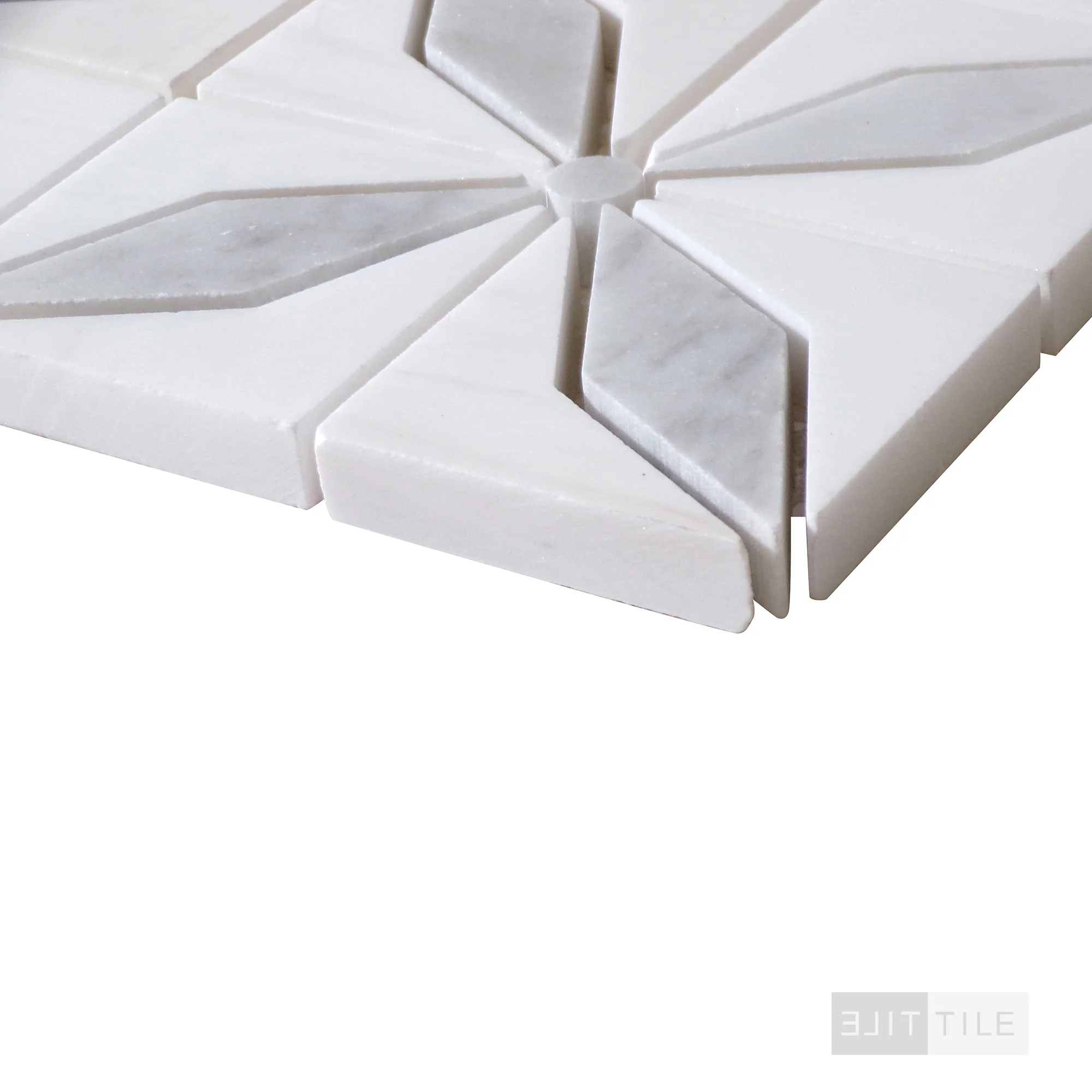 Bianco Dolomite Mosaics Starlite Marble Mosaic Pattern 0 Polished - Image 4