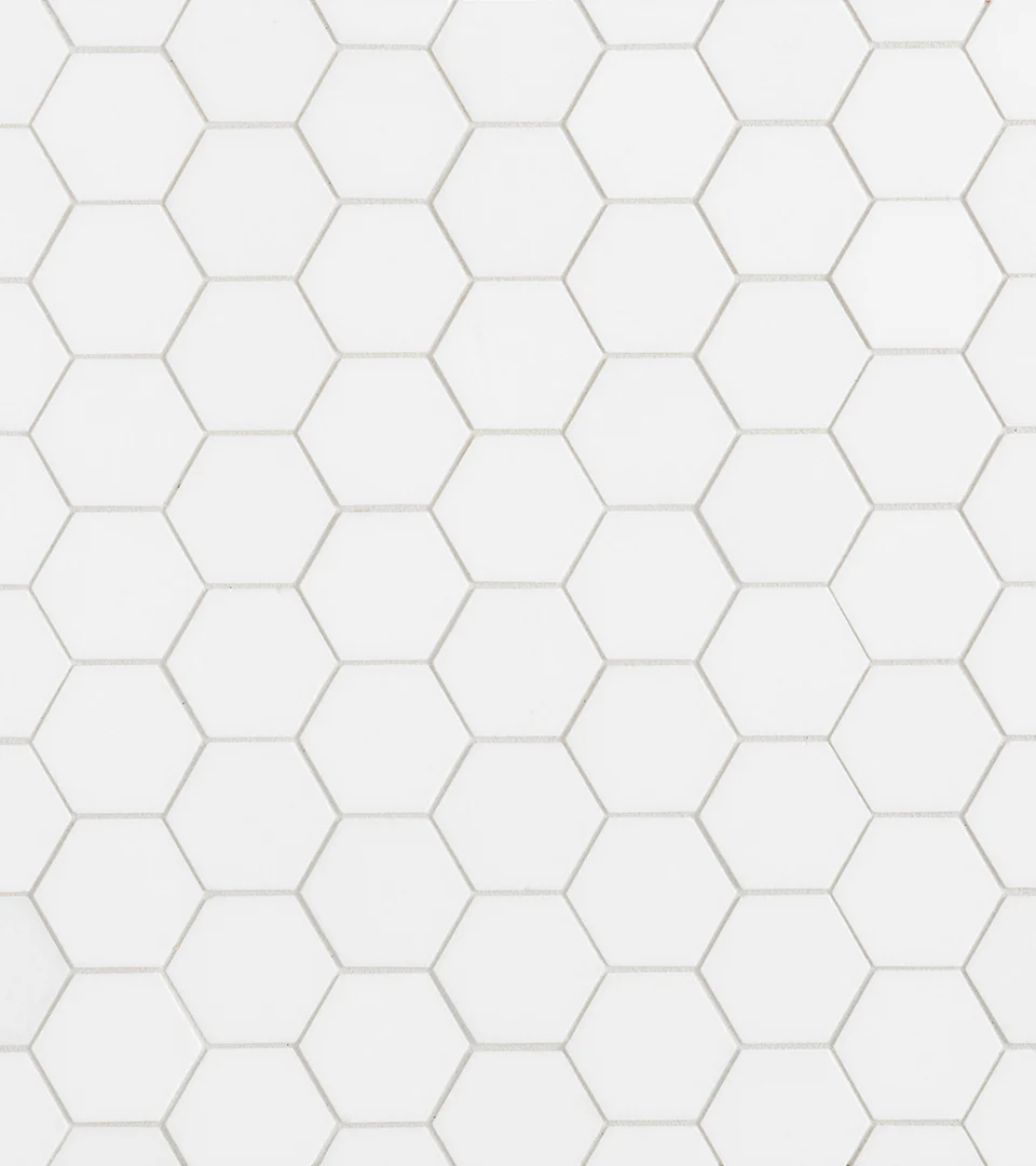 Bianco Europa Hexagon Mosaic 12X12 Thassos Honed