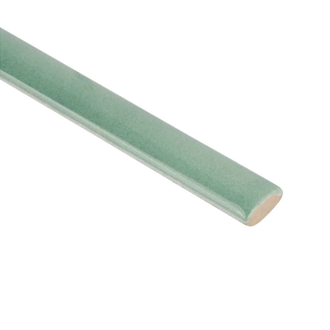Cafe Bullnose Trim 1/2X12 Moroccan Mint Blend Gloss - Image 2