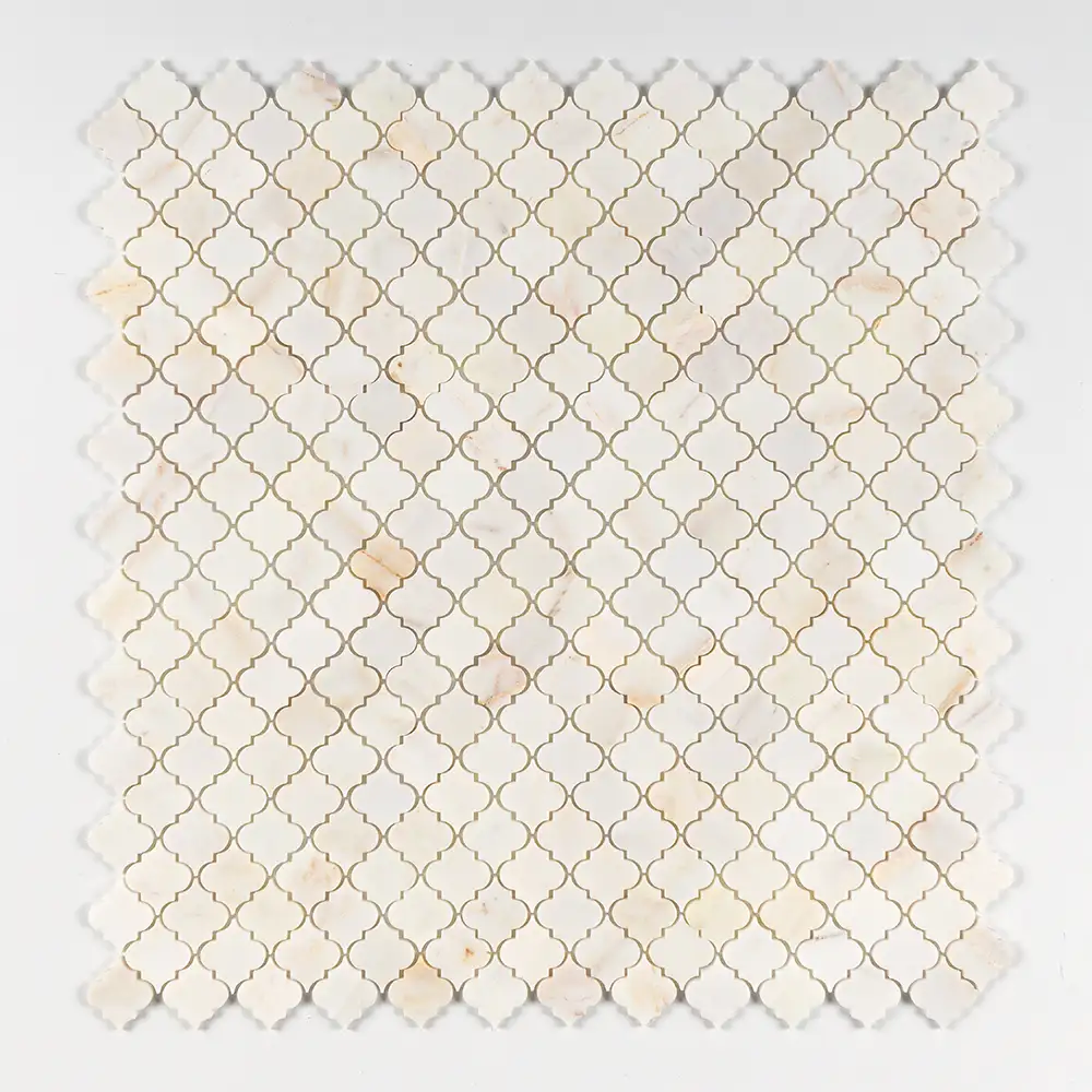 Calacatta Amber Marble Arabesque Mosaic 12X12 Calacatta Amber Honed