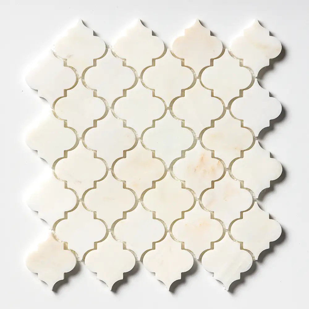 Calacatta Amber Marble Arabesque Mosaic 12X12 Calacatta Amber Honed - Image 2
