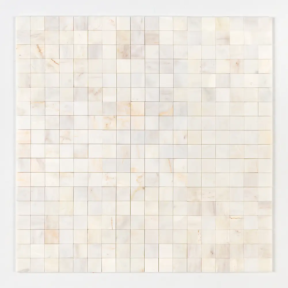 Calacatta Amber Marble 2X2 Square Mosaic 12X12 Calacatta Amber Honed