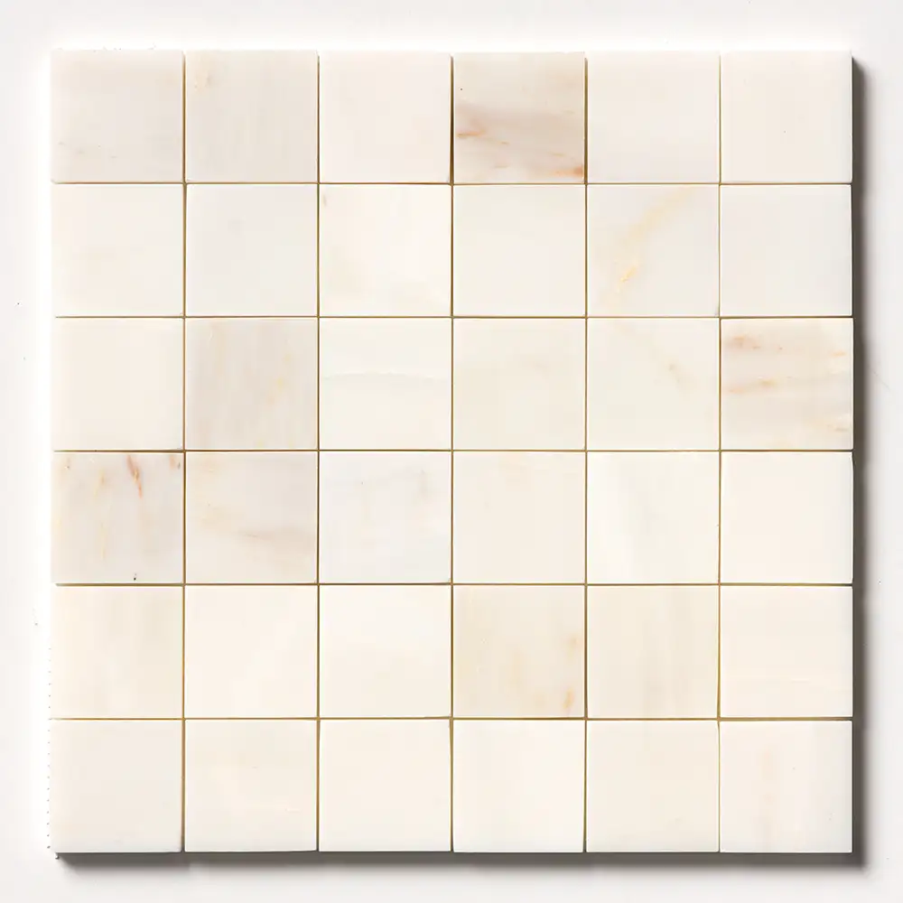 Calacatta Amber Marble 2X2 Square Mosaic 12X12 Calacatta Amber Honed - Image 2