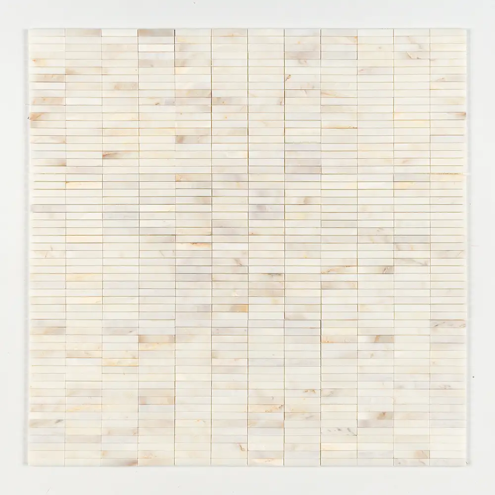 Calacatta Amber Marble Stacked Mosaic  12X12 Calacatta Amber Honed