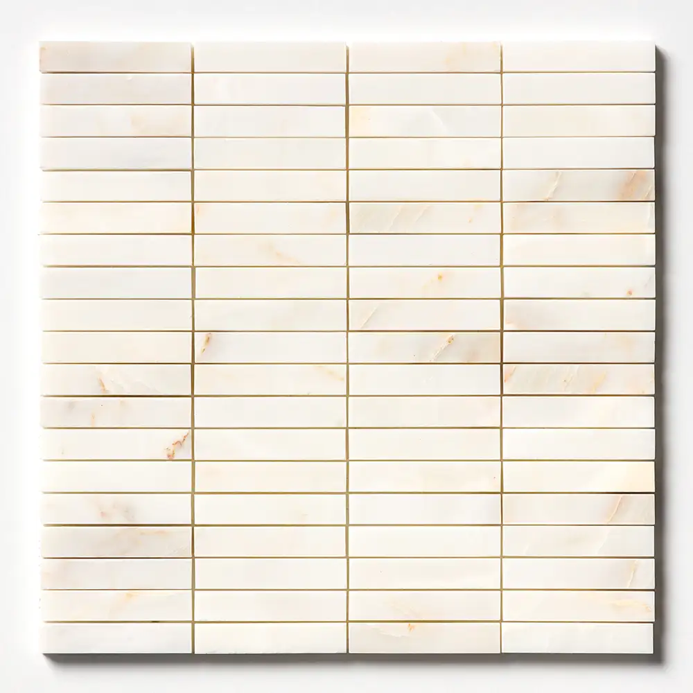 Calacatta Amber Marble Stacked Mosaic  12X12 Calacatta Amber Honed - Image 3