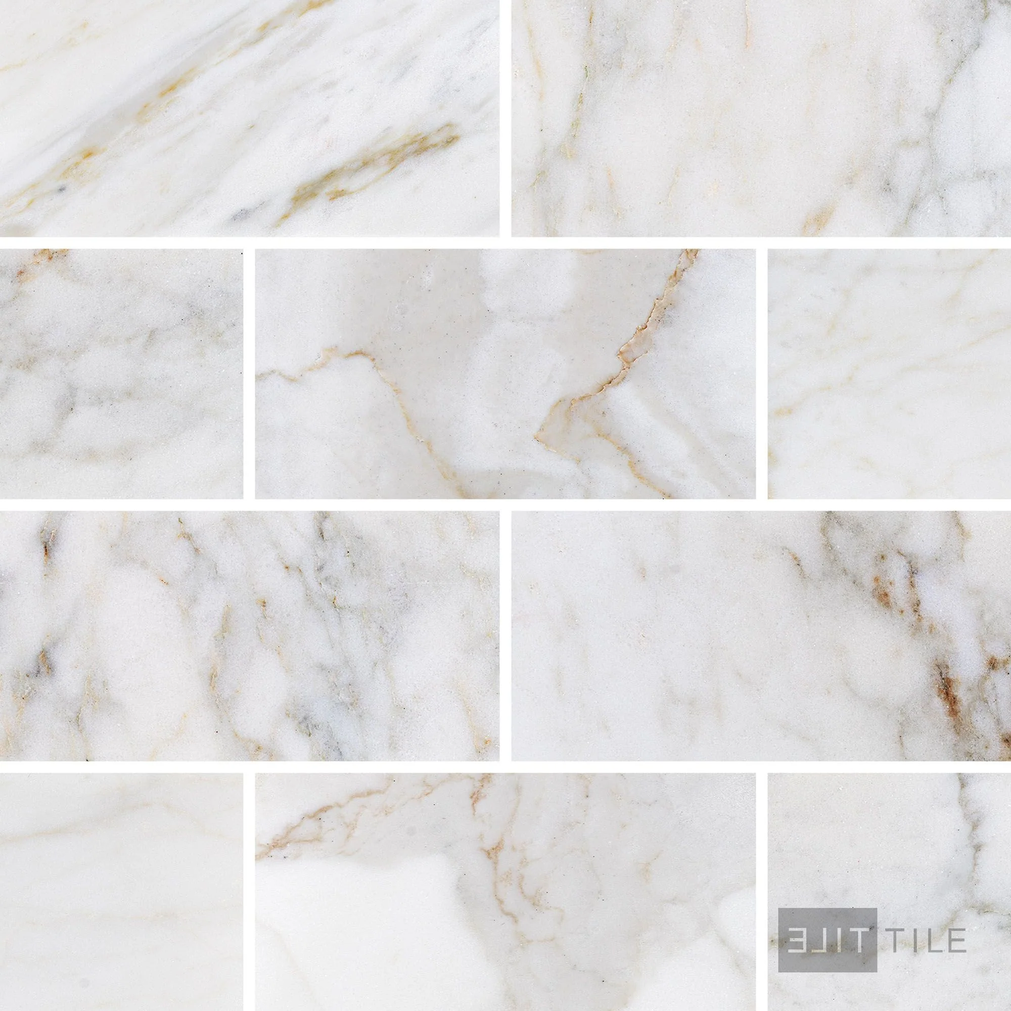 Calacatta Gold Marble 3X6 Honed