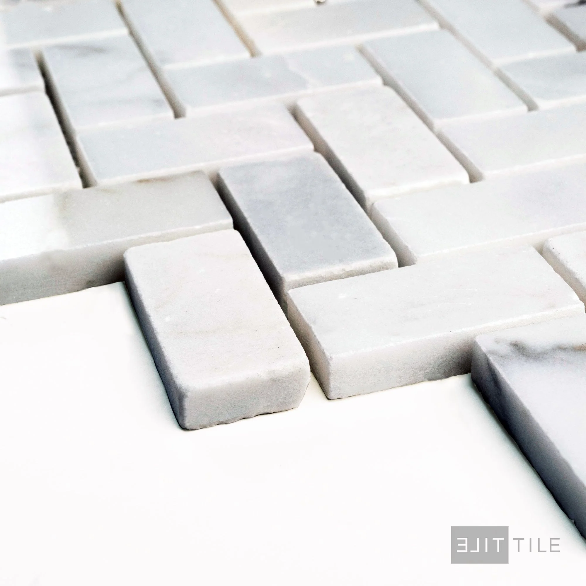 Calacatta Gold Marble 1X2 Herringbone Polished Mosaic - Image 3