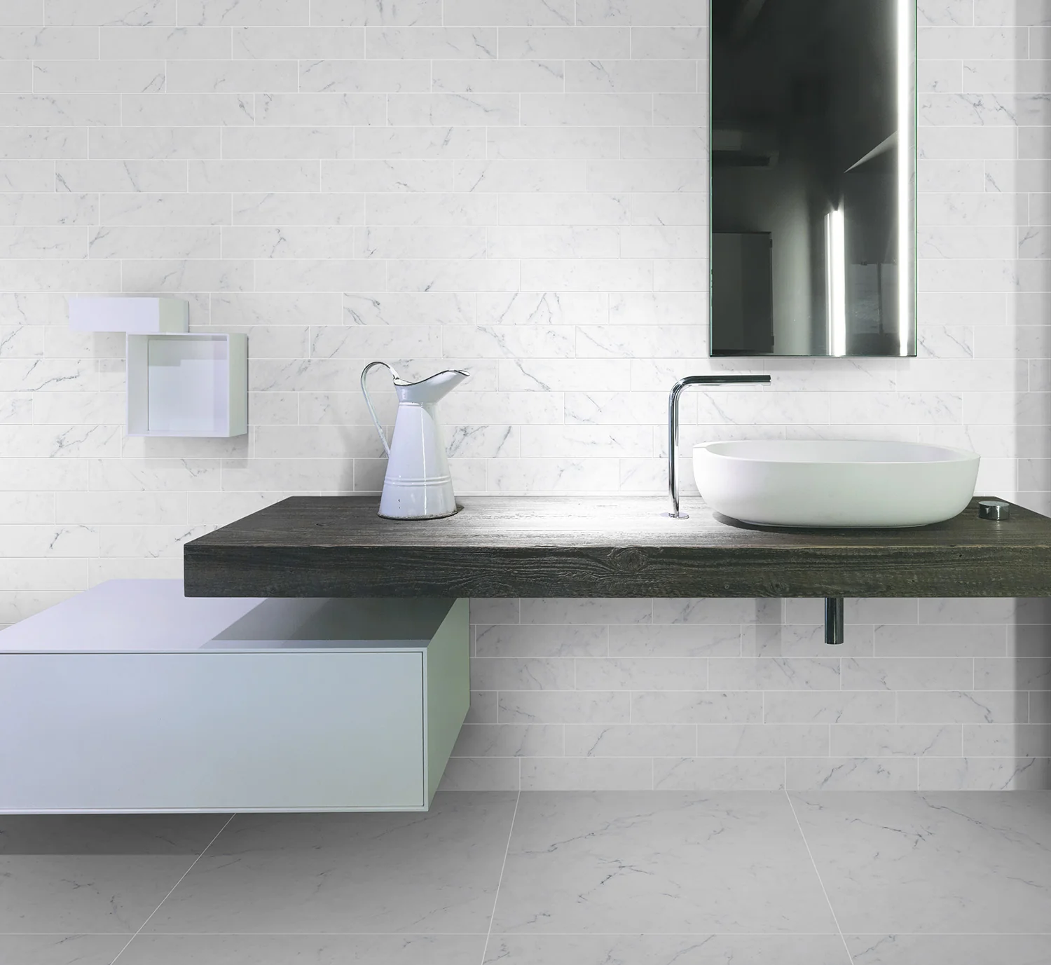 Cava Bianco 3X12 Carrara Brushed - Image 2