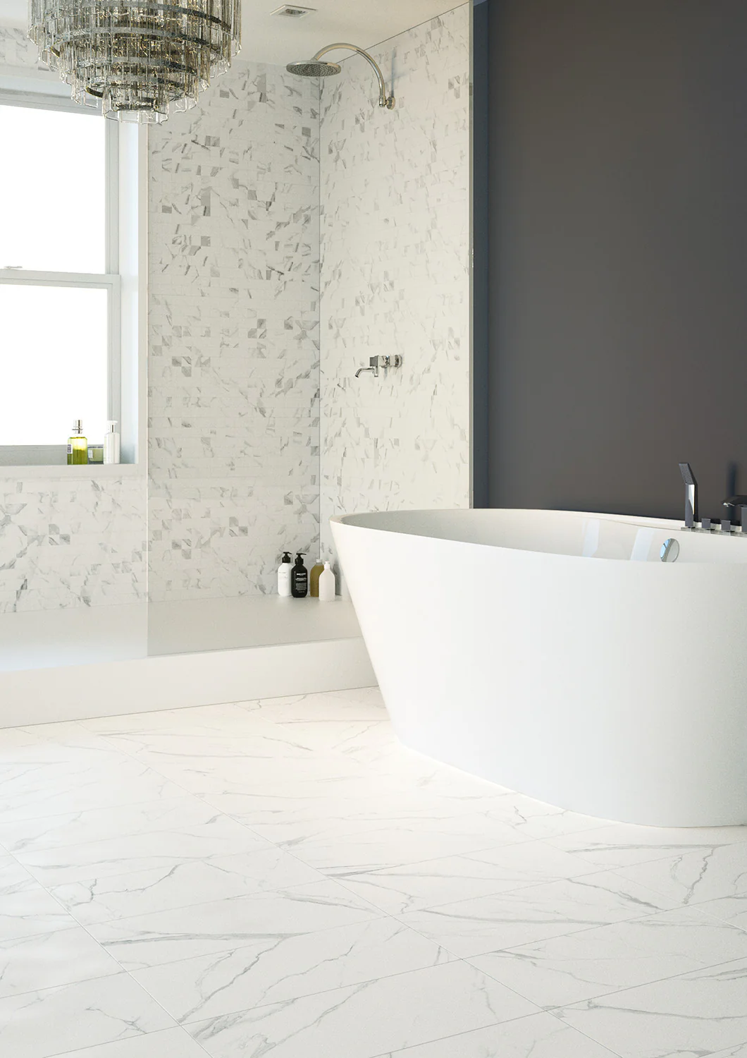 Cava Bianco 12X24 Statuario Brushed - Image 2