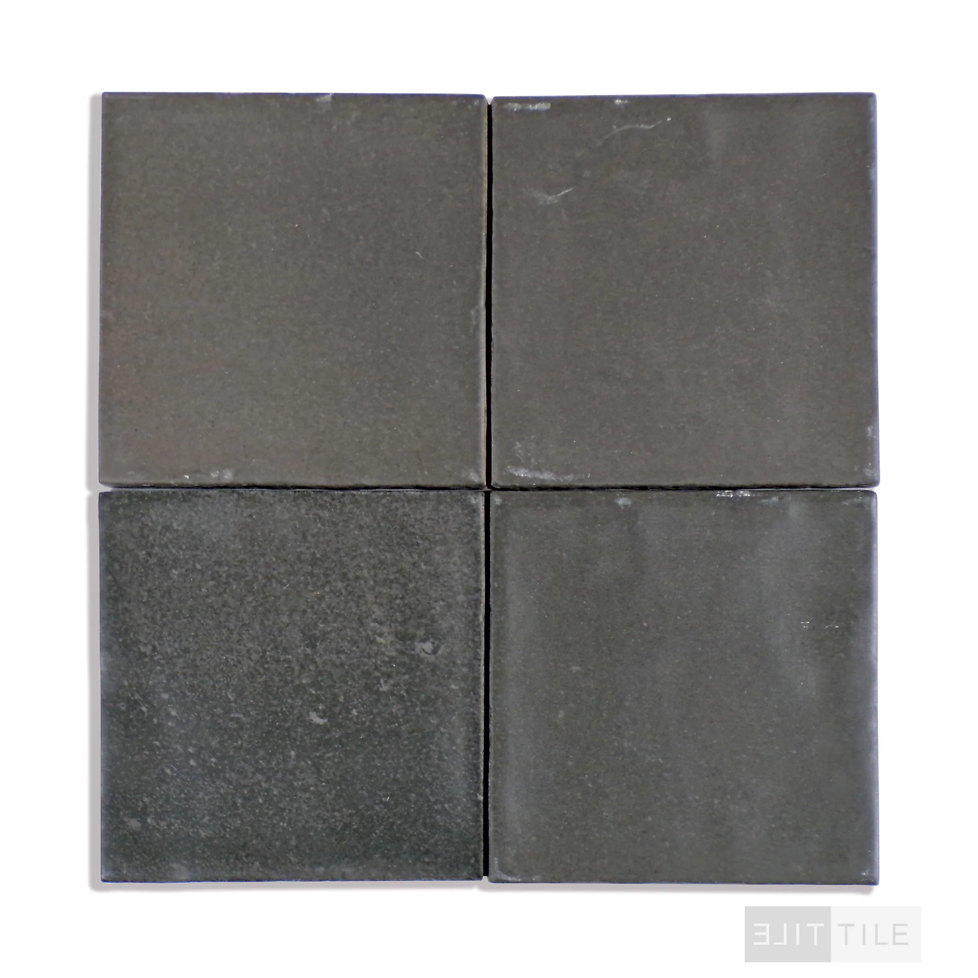 Celine Glazed Porcelain Field Tile 4X4 Black Matte - Image 3