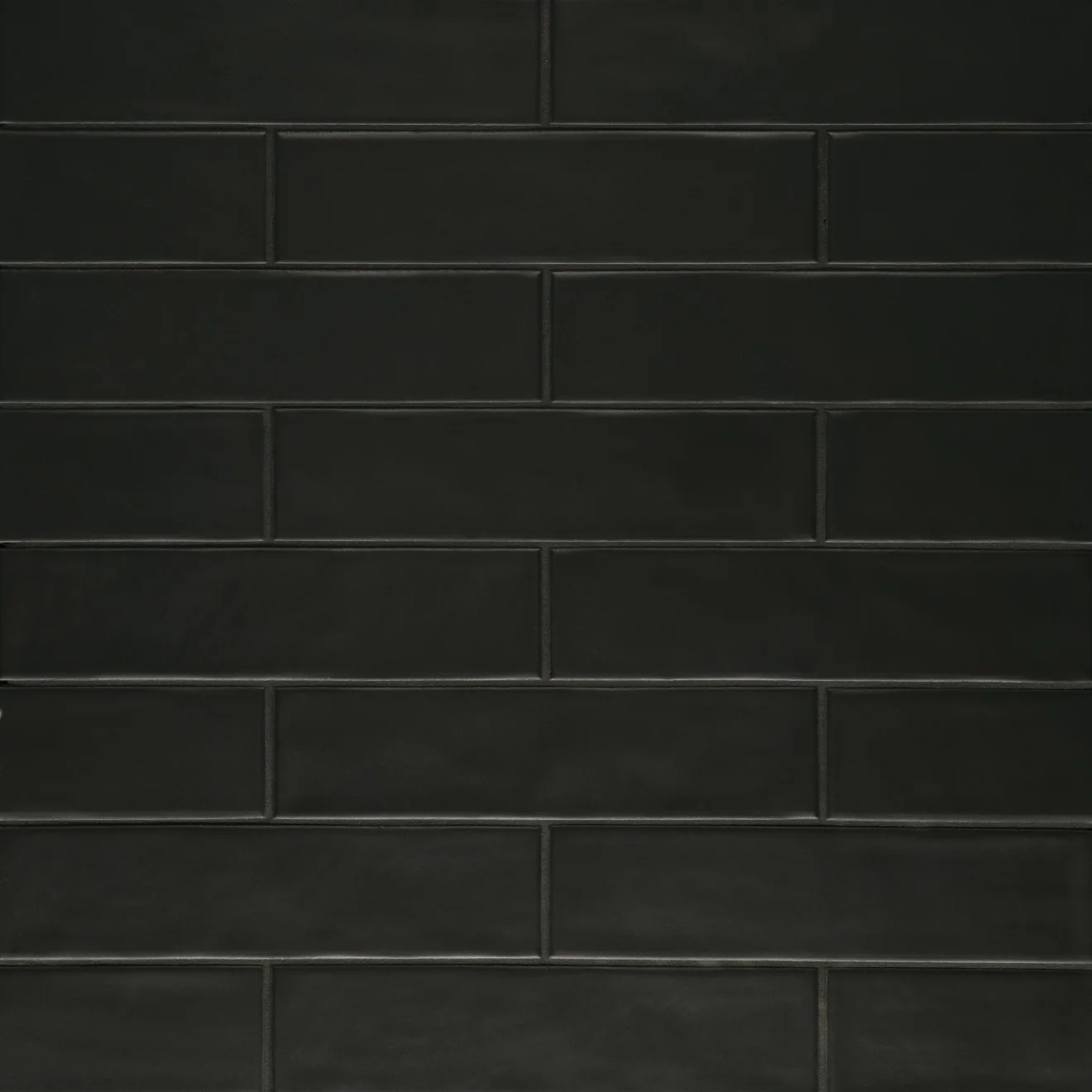 Clara Glazed Porcelain Field Tile 2-3/4X11 Noir Matte