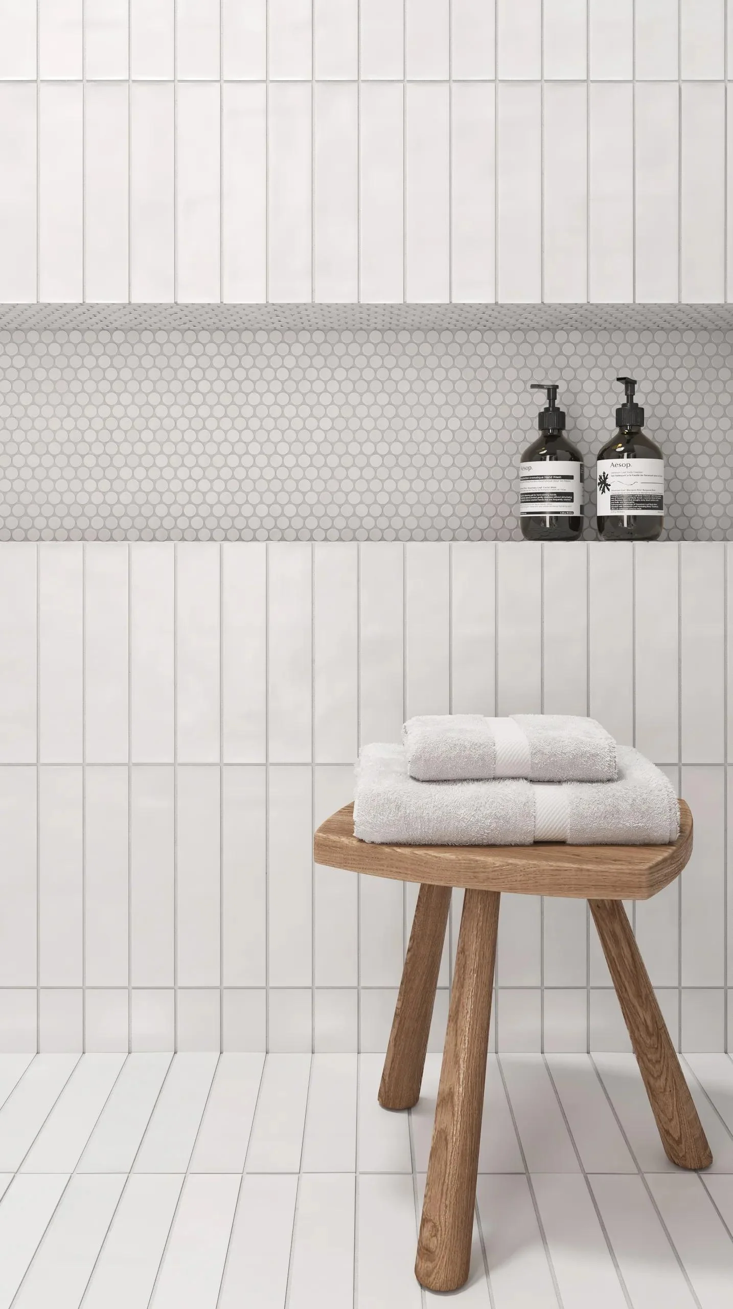 Clara Glazed Porcelain Field Tile 2-3/4X11 White Matte - Image 2