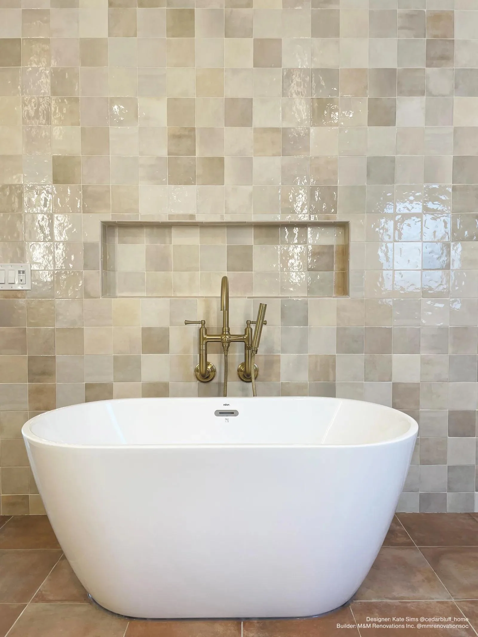 Cloe Glazed Ceramic Field Tile 5X5 Crème Gloss - Image 2