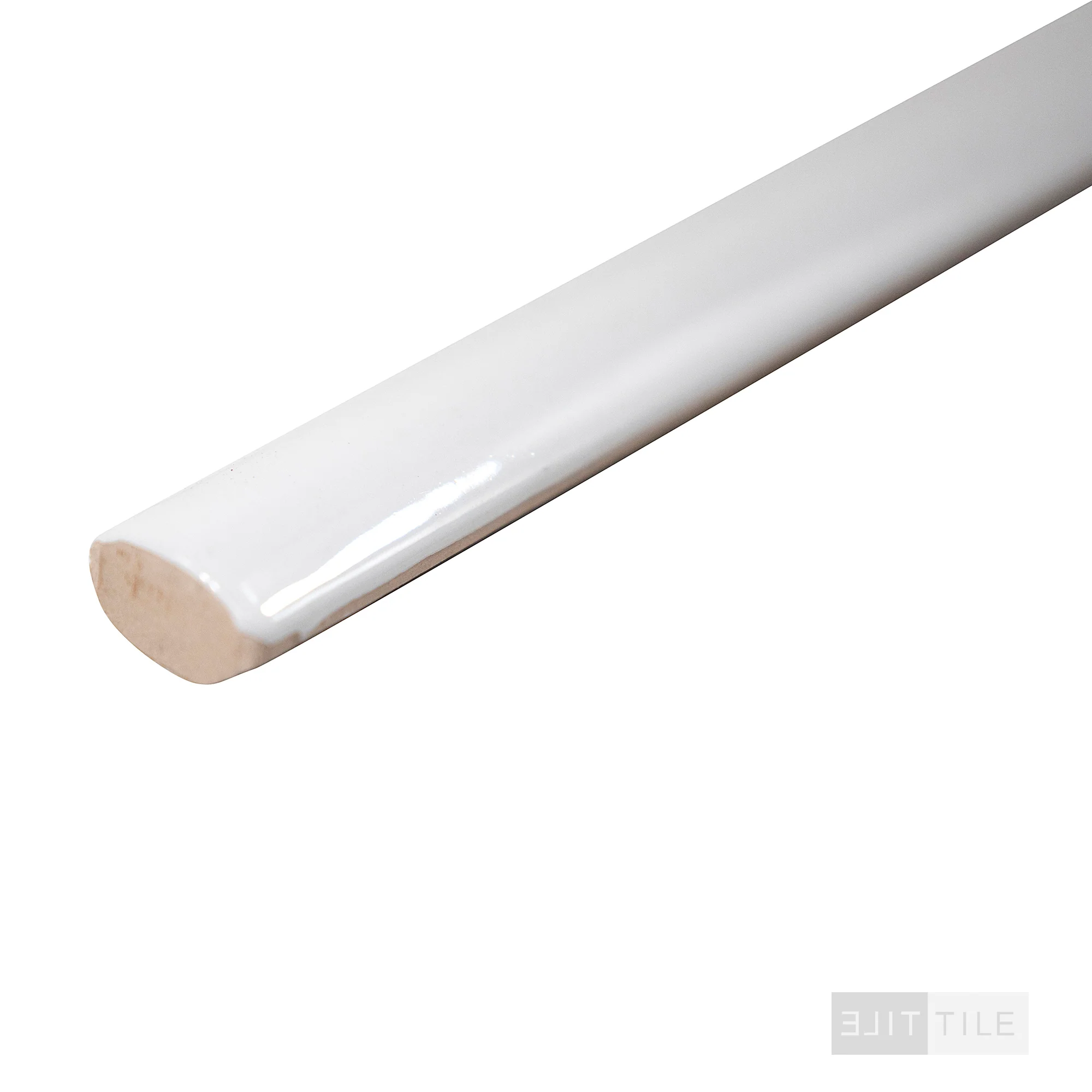 Cloe Ceramic Trim 1/2X8 White Glossy - Image 3