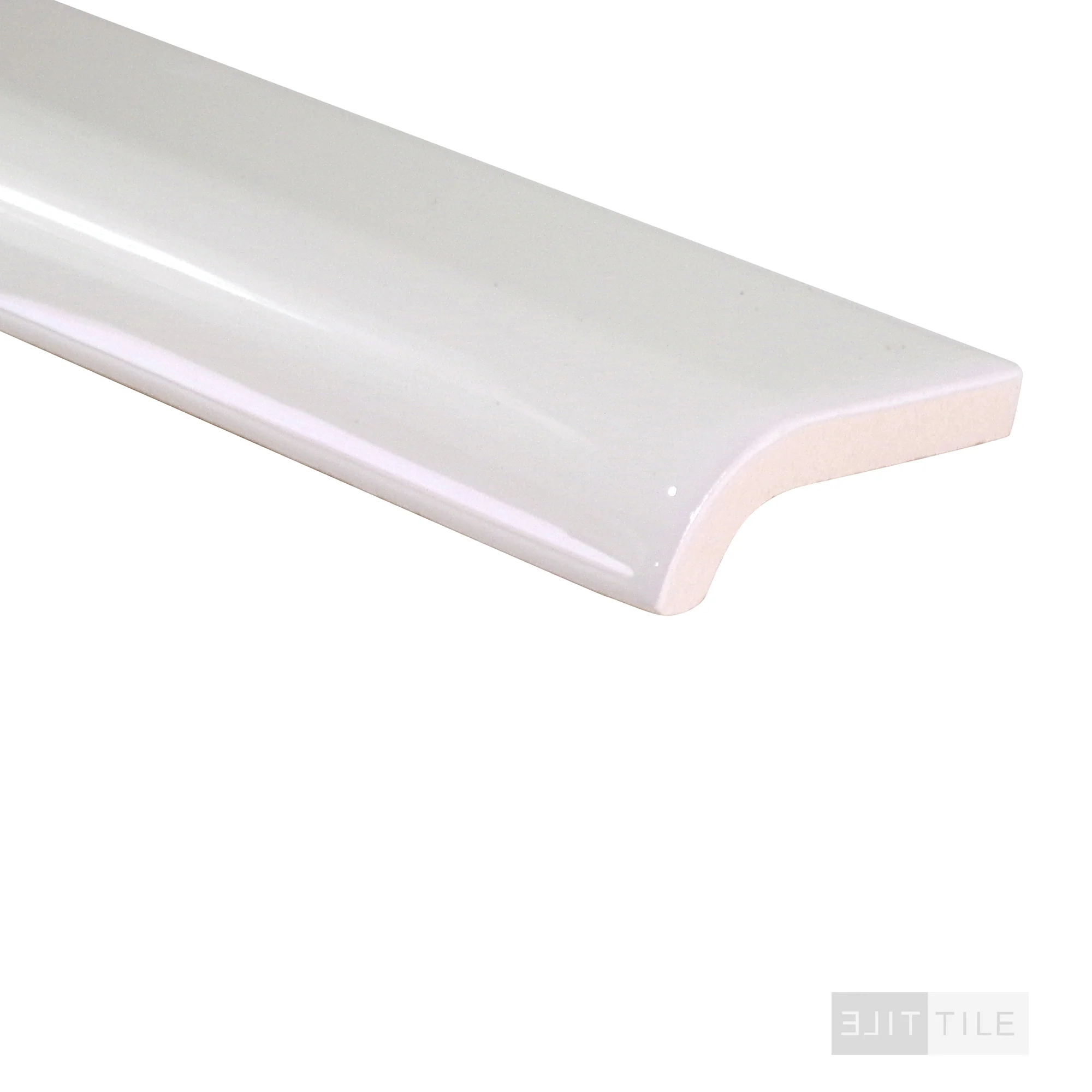 Color Wheel Classic Ceramic Radius Bullnose 2X6 0100 White - Image 2