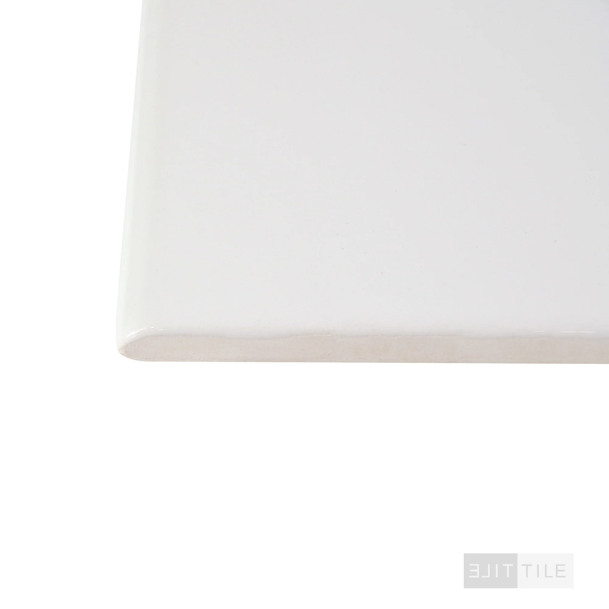 Color Wheel Classic Ceramic Bullnose Corner 6X6 0100 White - Image 3