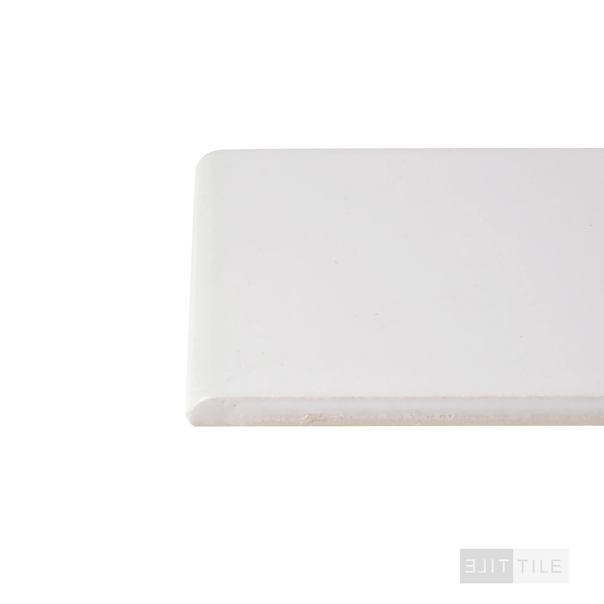 Color Wheel Classic Ceramic Bullnose 3X6 - 3 Side 0190 Arctic White - Image 3